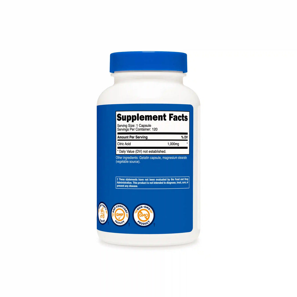 Nutricost Citric Acid Capsules