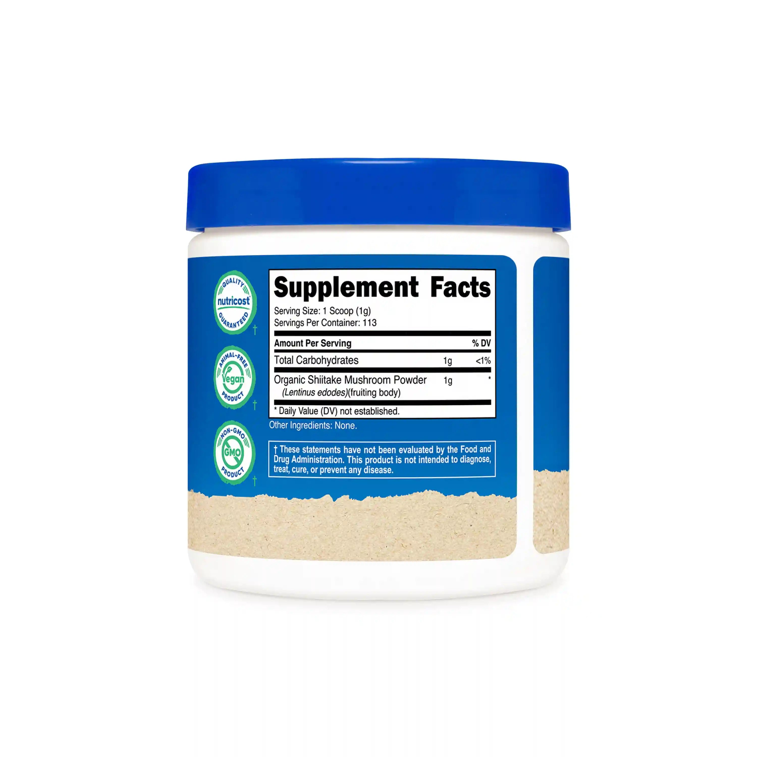 Nutricost Organic Shiitake Mushroom Powder Secondary image