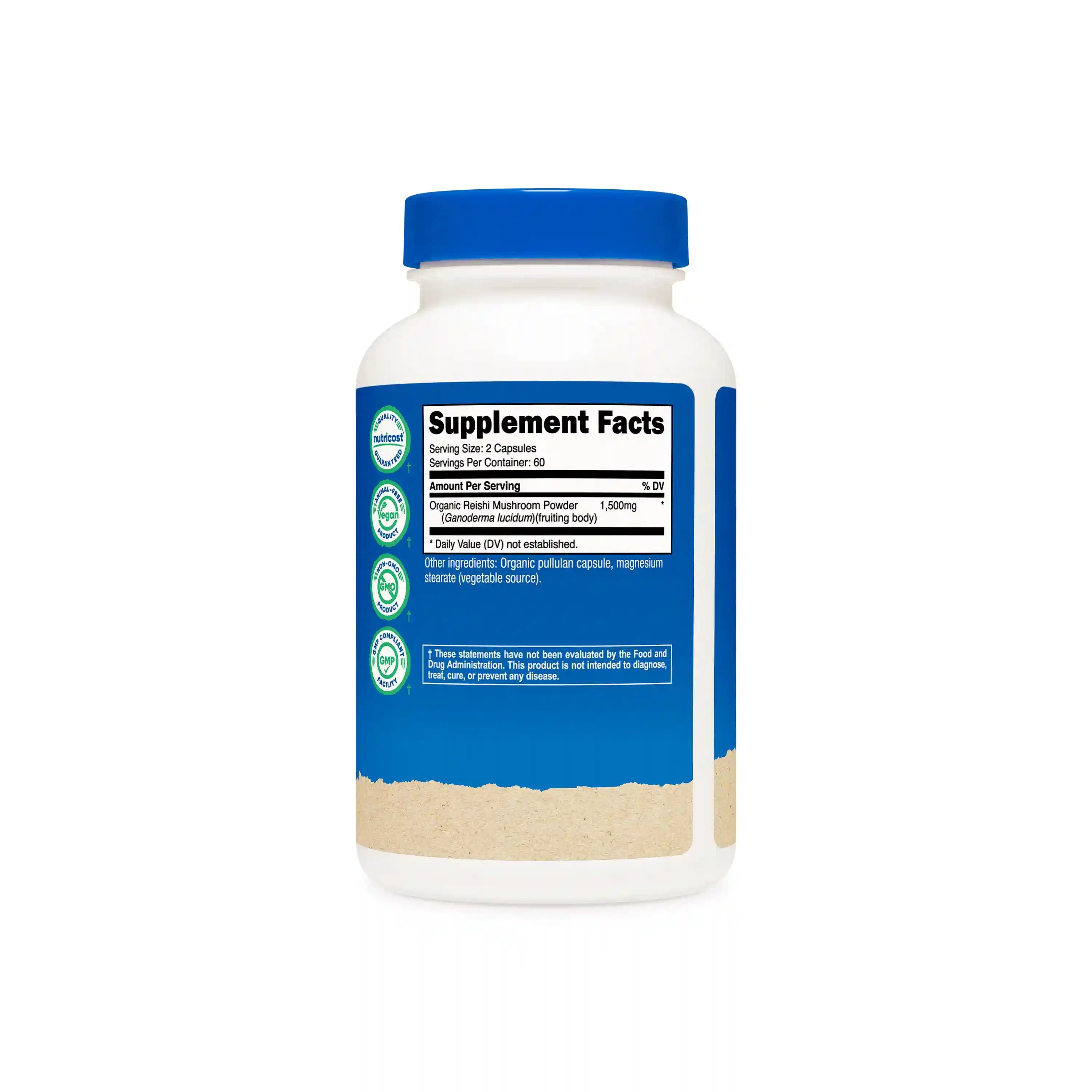 Nutricost Made With Organic Reishi Mushroom Capsules Secondary image