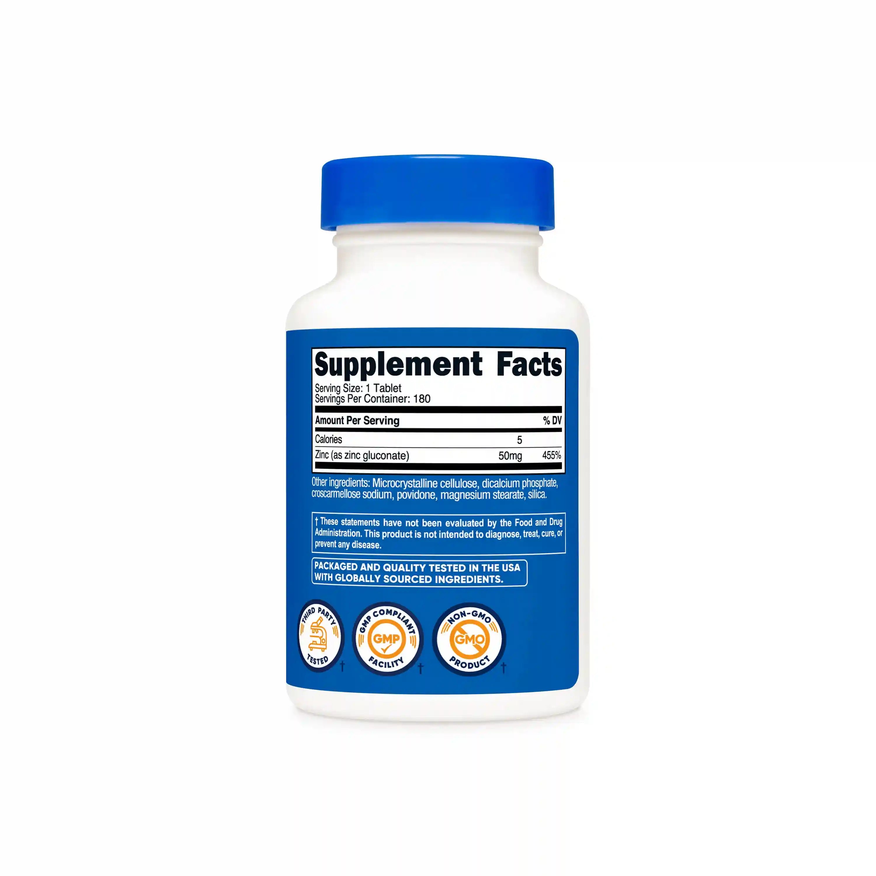 Nutricost Zinc Gluconate Tablets Secondary image