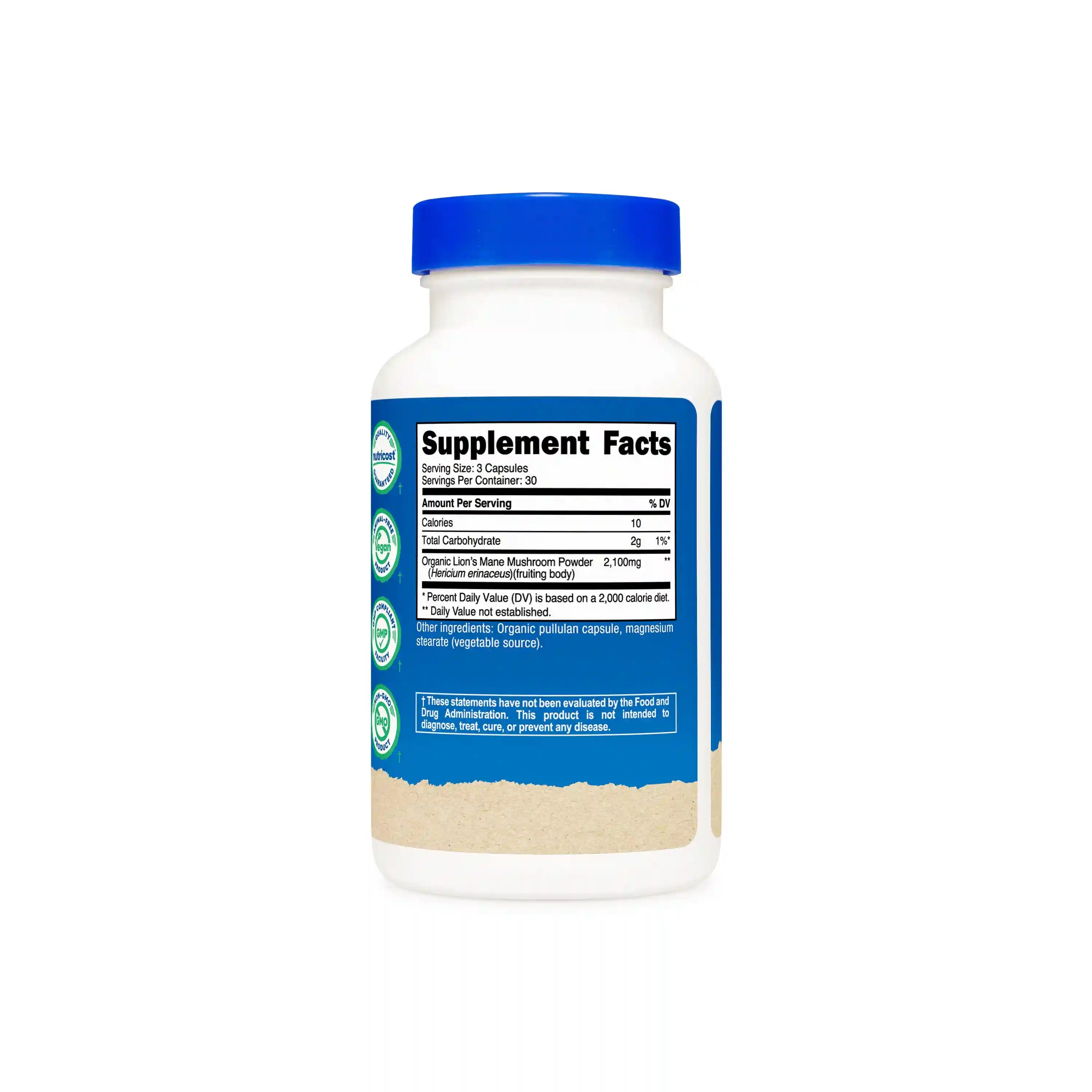 Nutricost Made With Organic Lion's Mane Capsules Secondary image