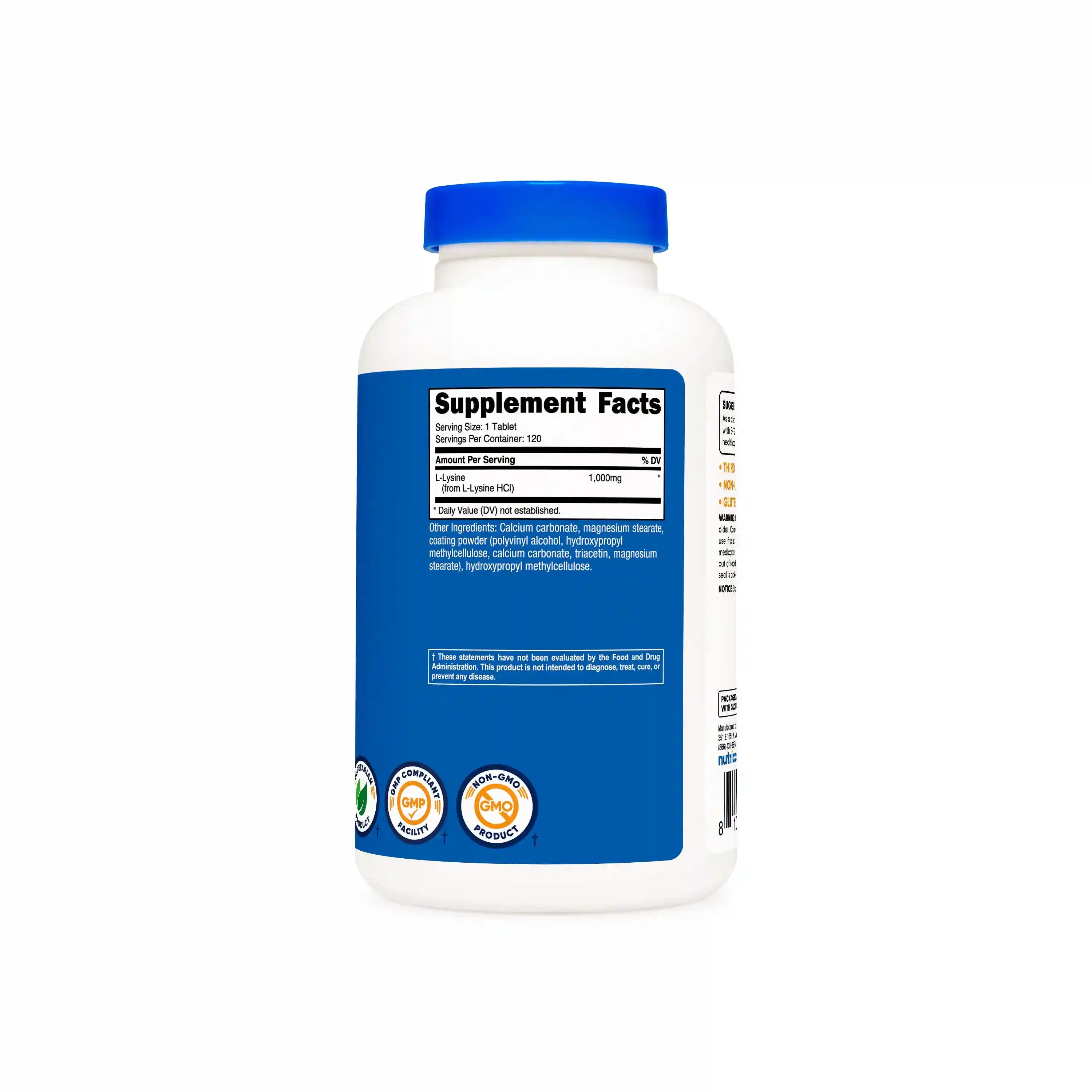 Nutricost L-Lysine Tablets Secondary image