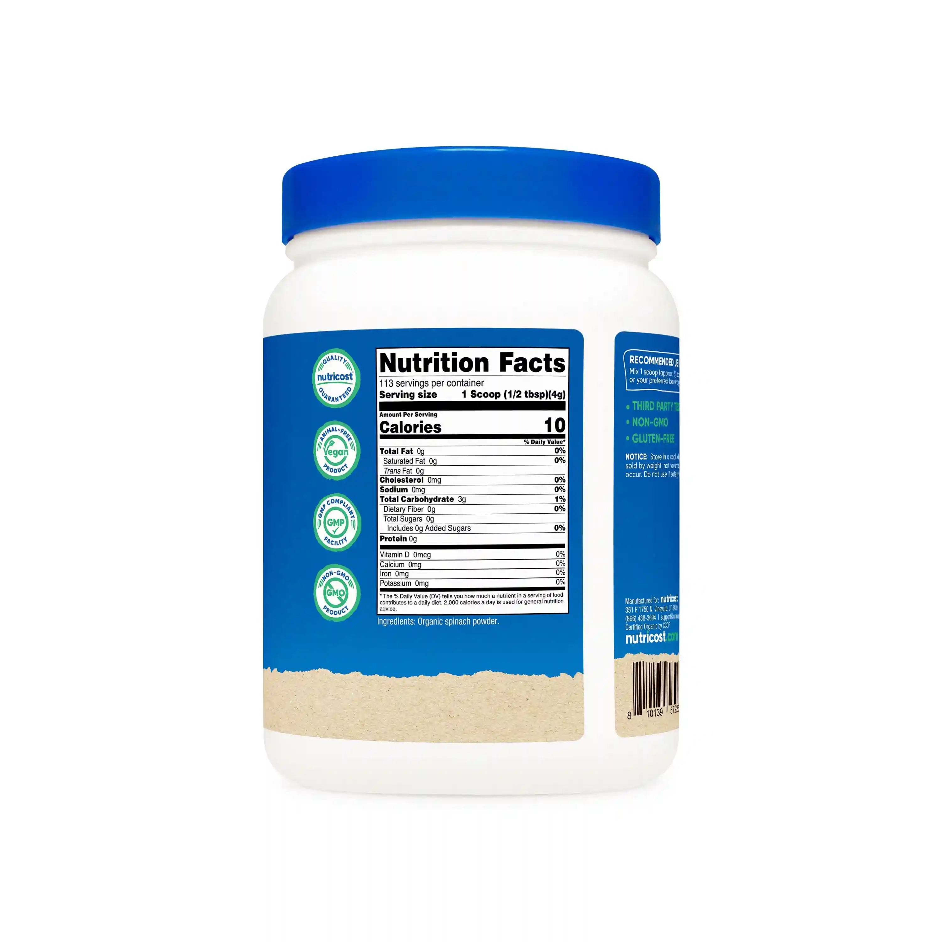 Nutricost Organic Spinach Powder Secondary image