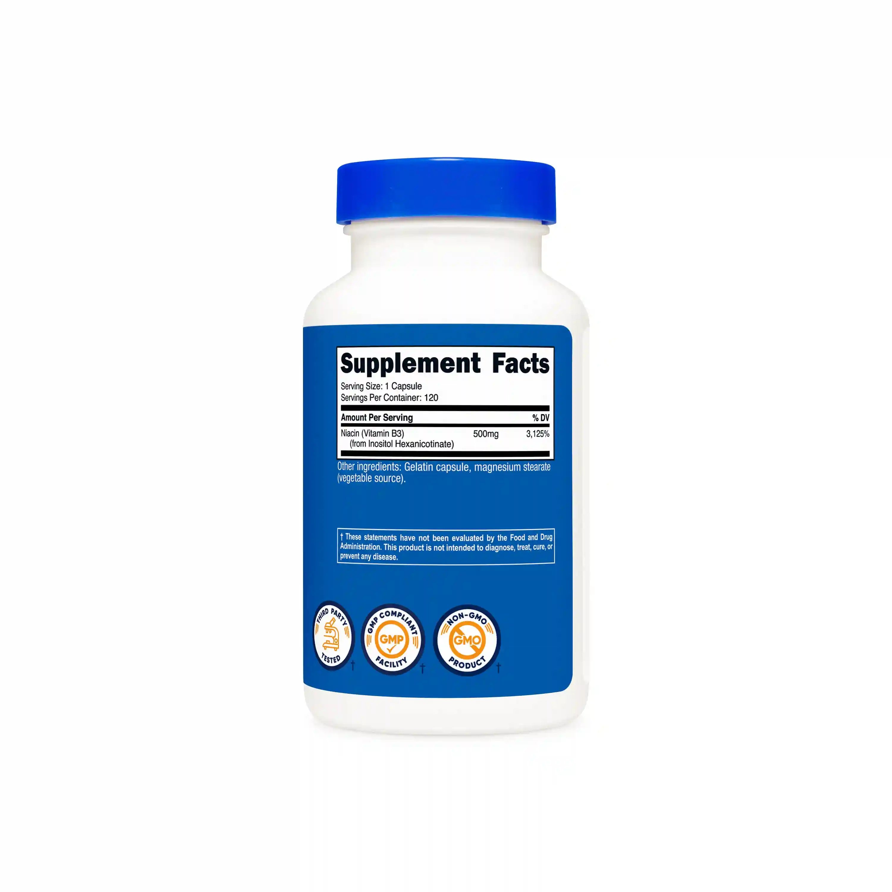 Nutricost Niacin (as Inositol Hexanicotinate) Capsules (Flush Free) Secondary image