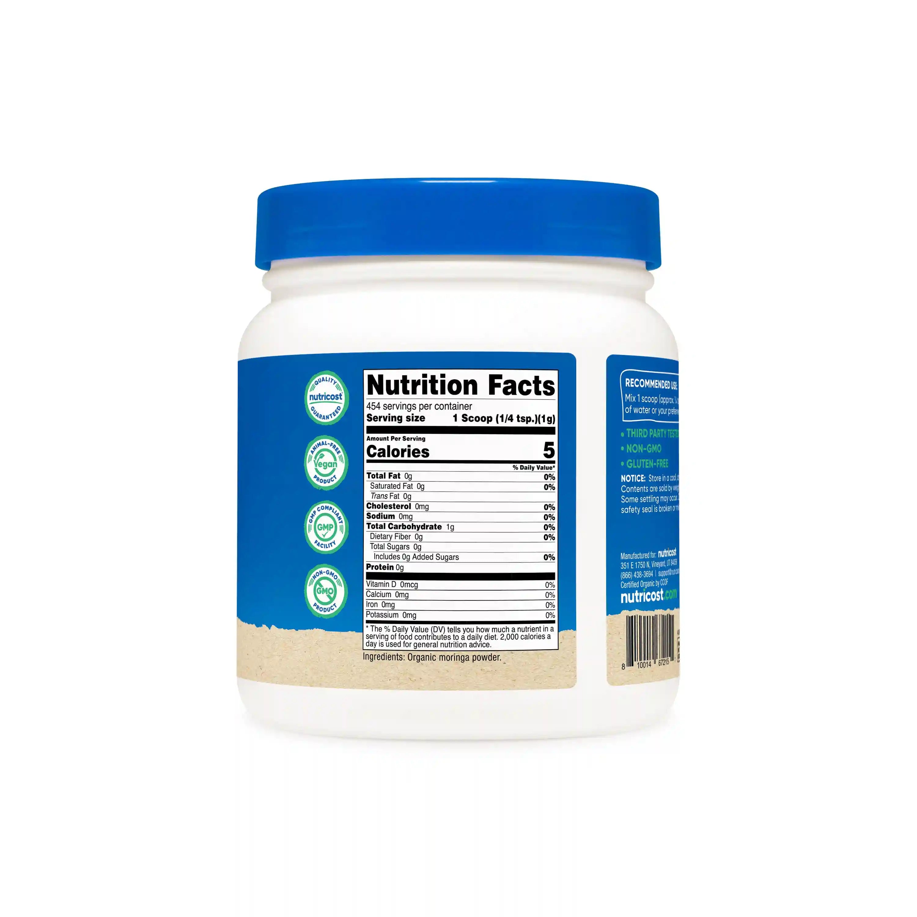 Nutricost Organic Moringa Powder (Unflavored) Secondary image