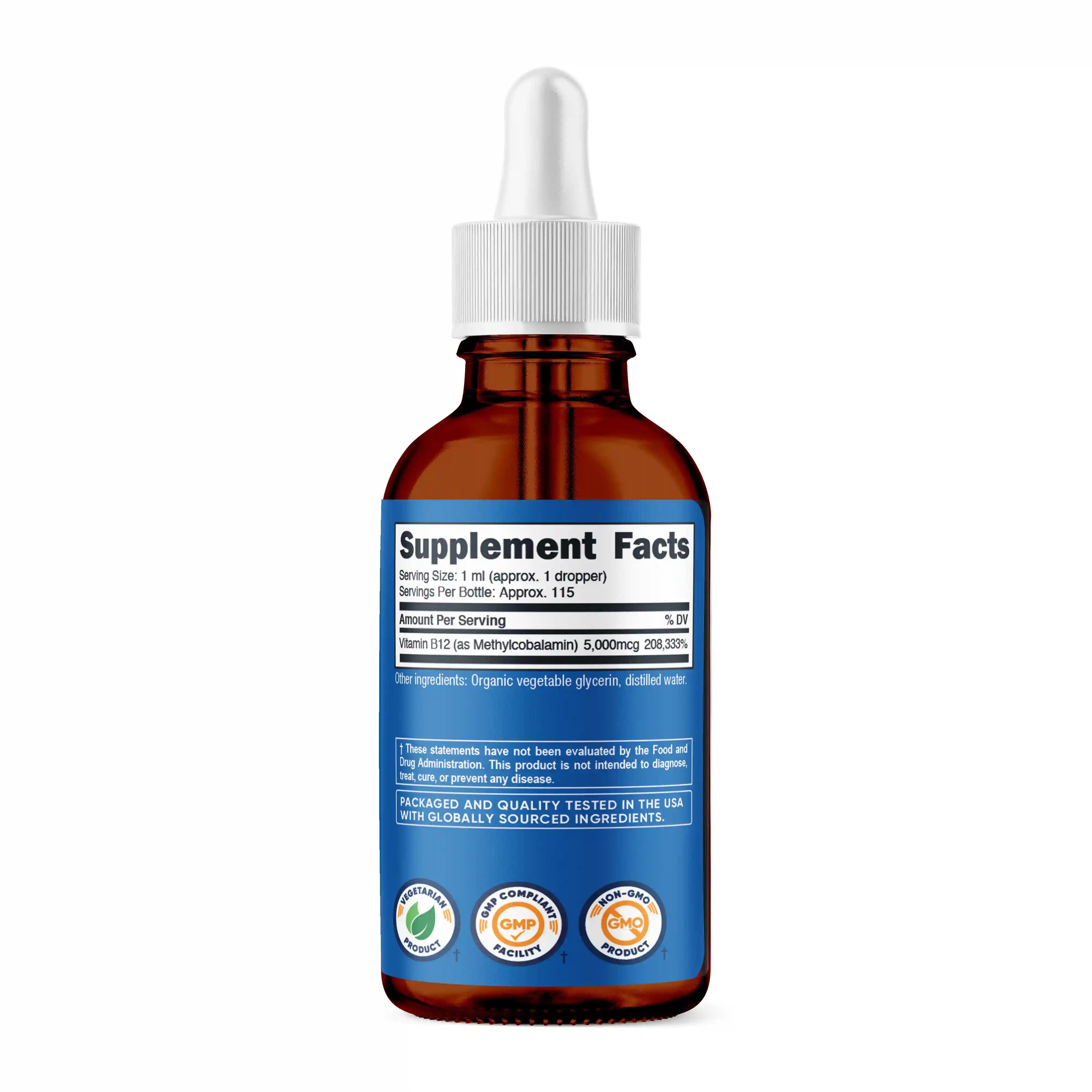 Nutricost Organic Vitamin B12 (Methylcobalamin) Liquid Drops Secondary image