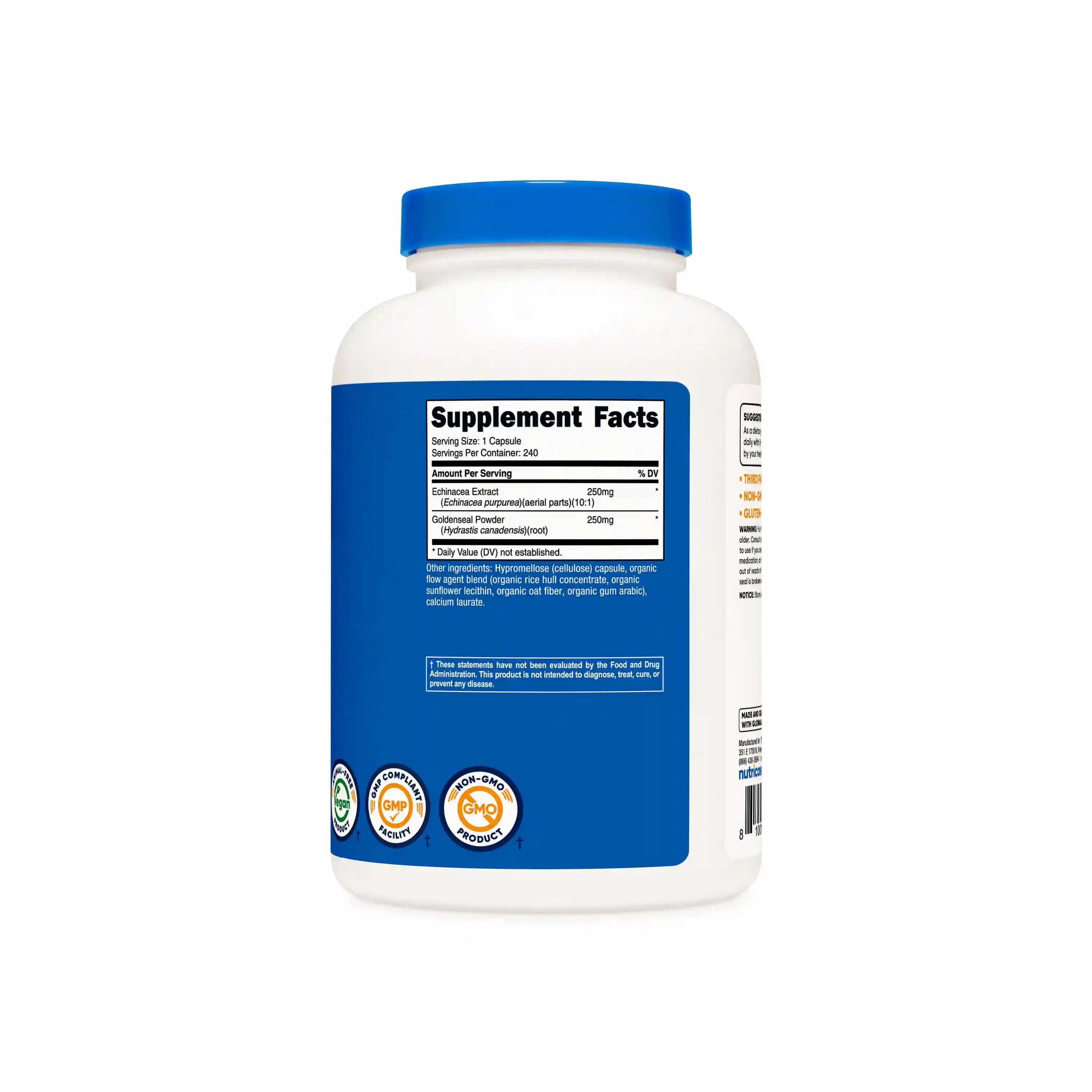 Nutricost Echinacea & Goldenseal Root Capsules Secondary image