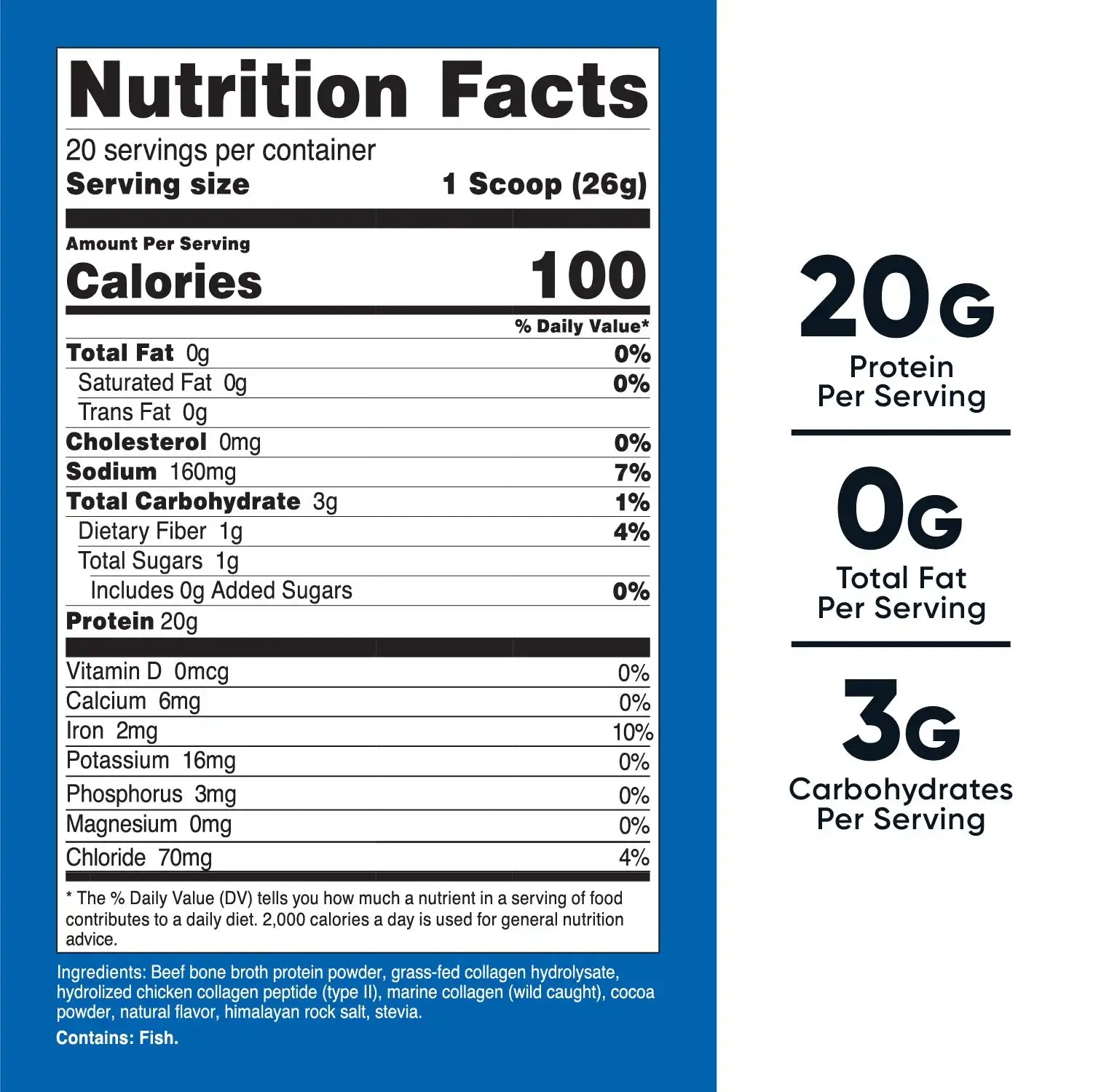 Nutricost Beef Bone Protein Powder + Multi Collagen (Chocolate Flavored) Secondary image