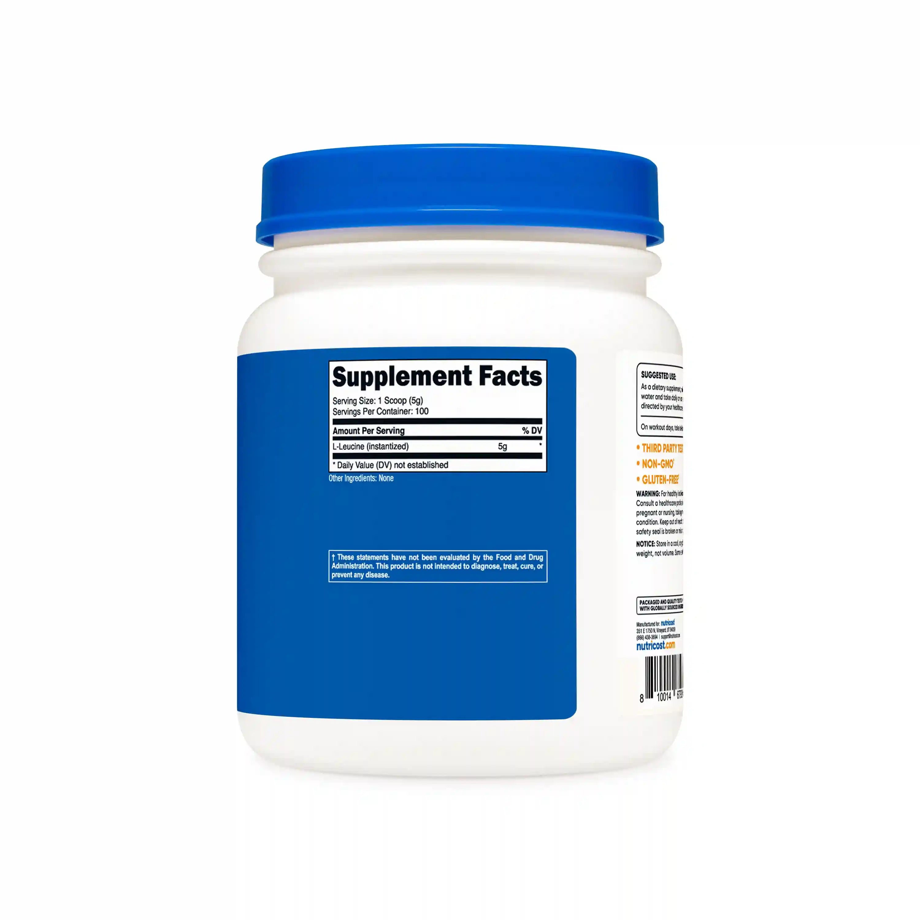 Nutricost L-Leucine Powder (Unflavored) Secondary image