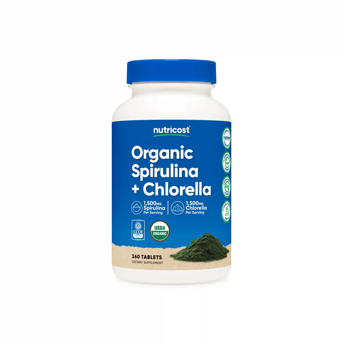 Nutricost Organic Spirulina + Chlorella Main image