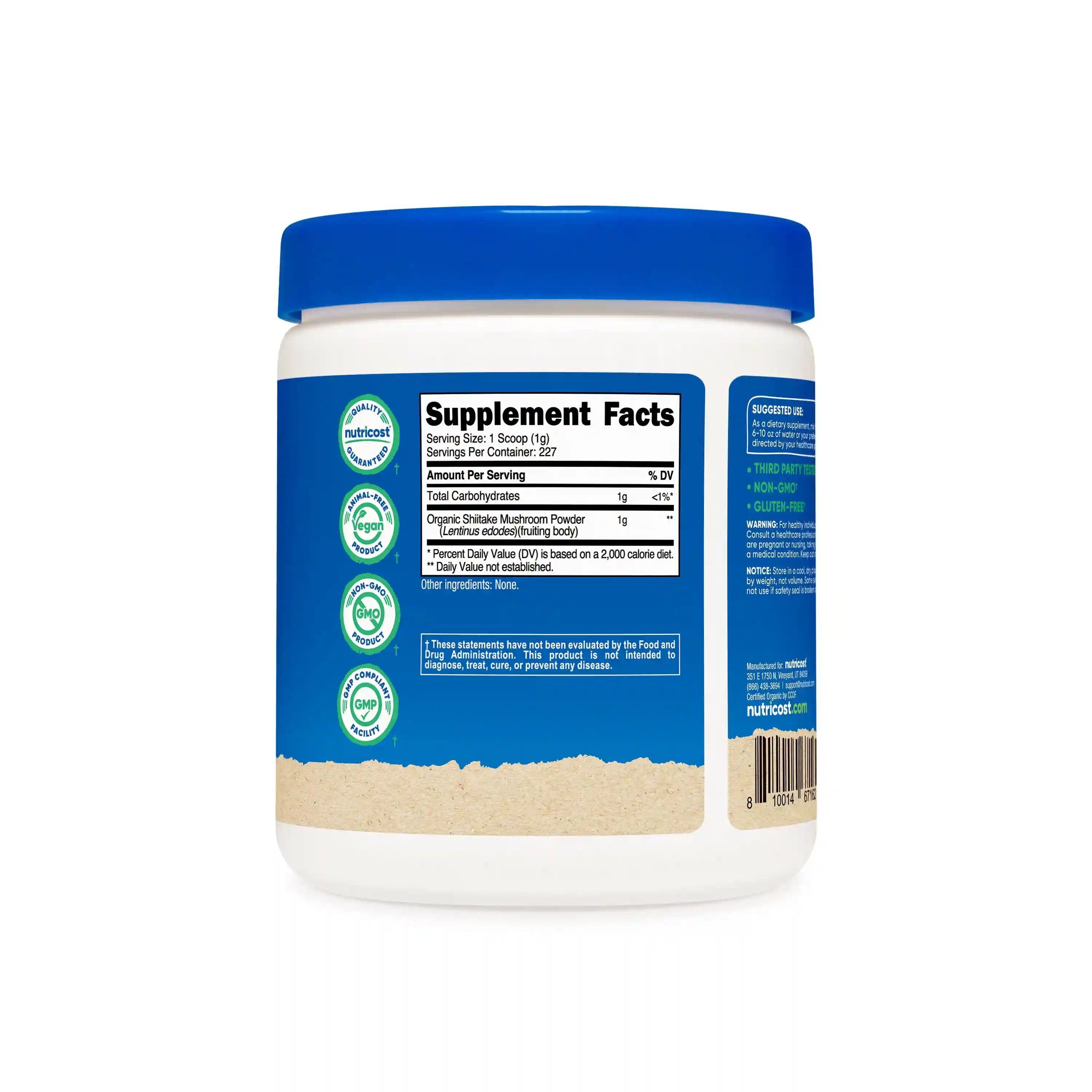 Nutricost Organic Shiitake Mushroom Powder Secondary image