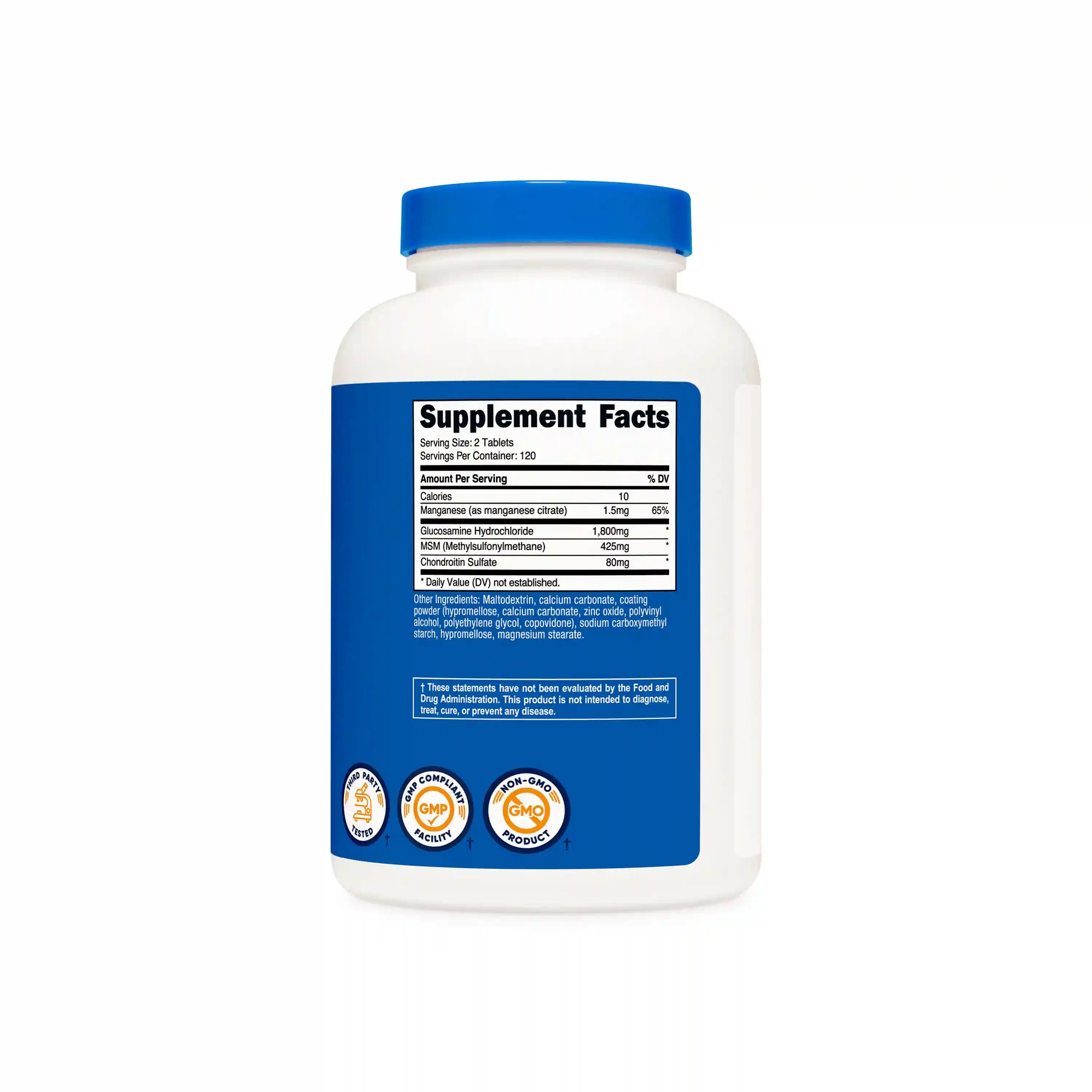 Nutricost Glucosamine + Chondroitin + MSM Tablets Secondary image
