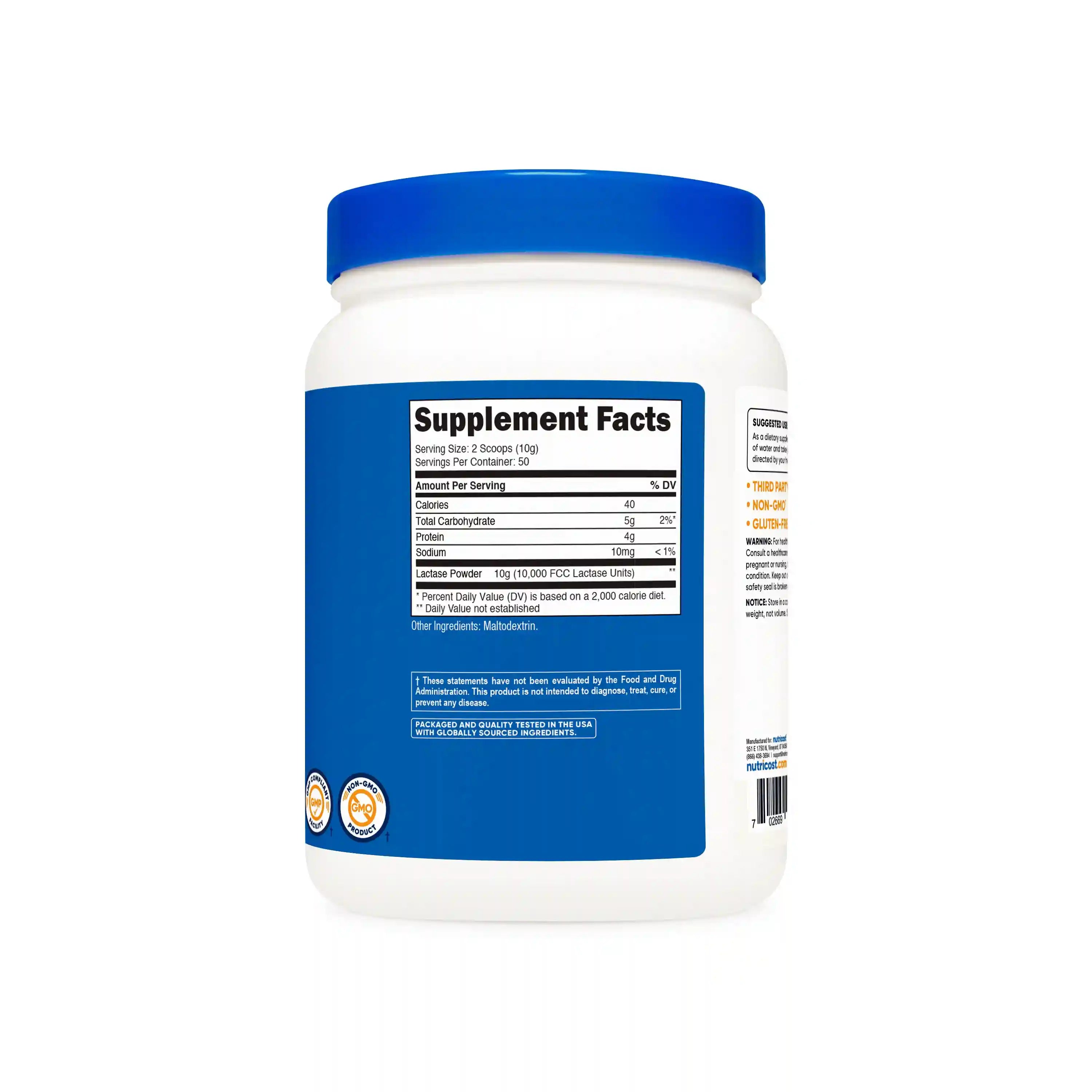 Nutricost Lactase Powder Secondary image