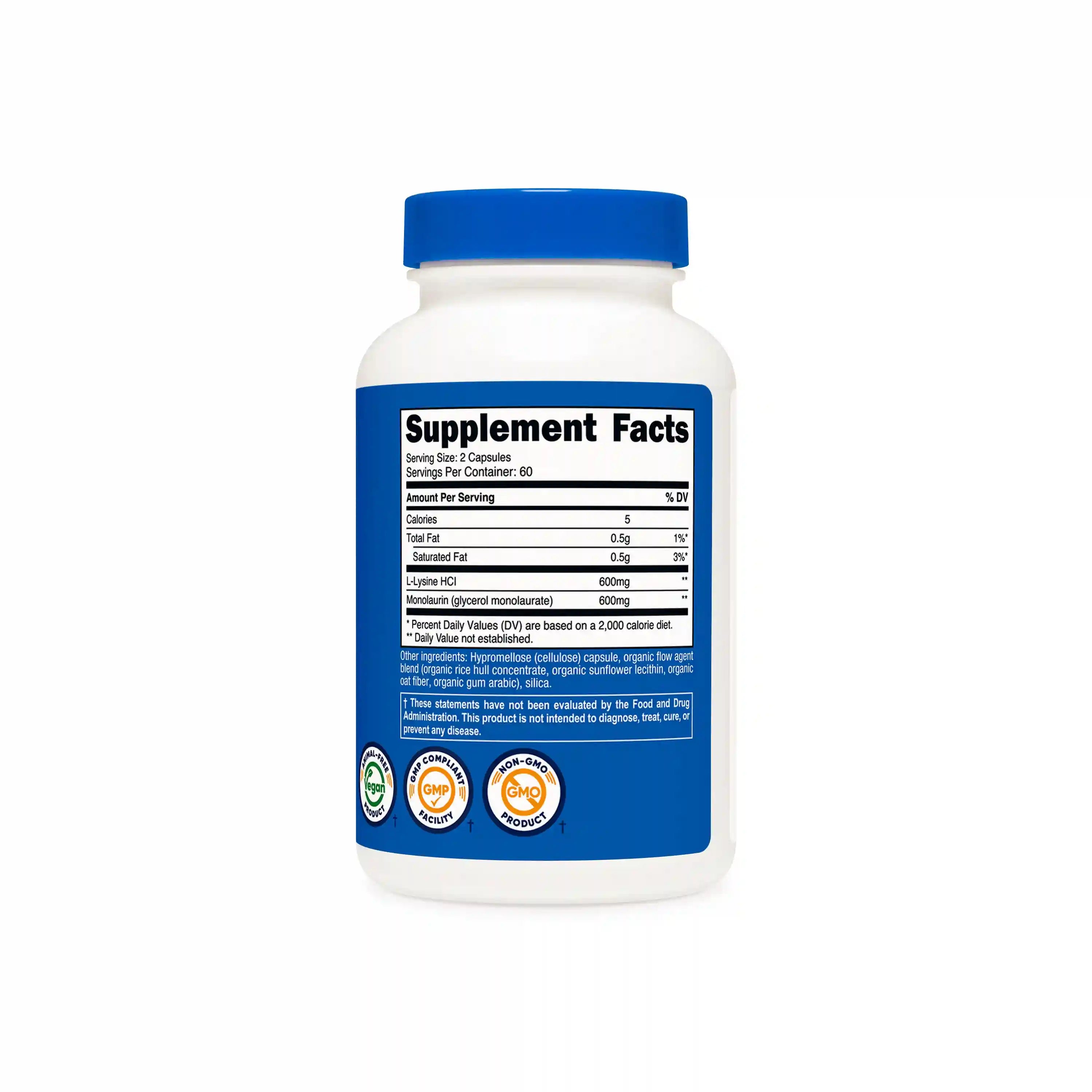 Nutricost L-Lysine + Monolaurin Secondary image