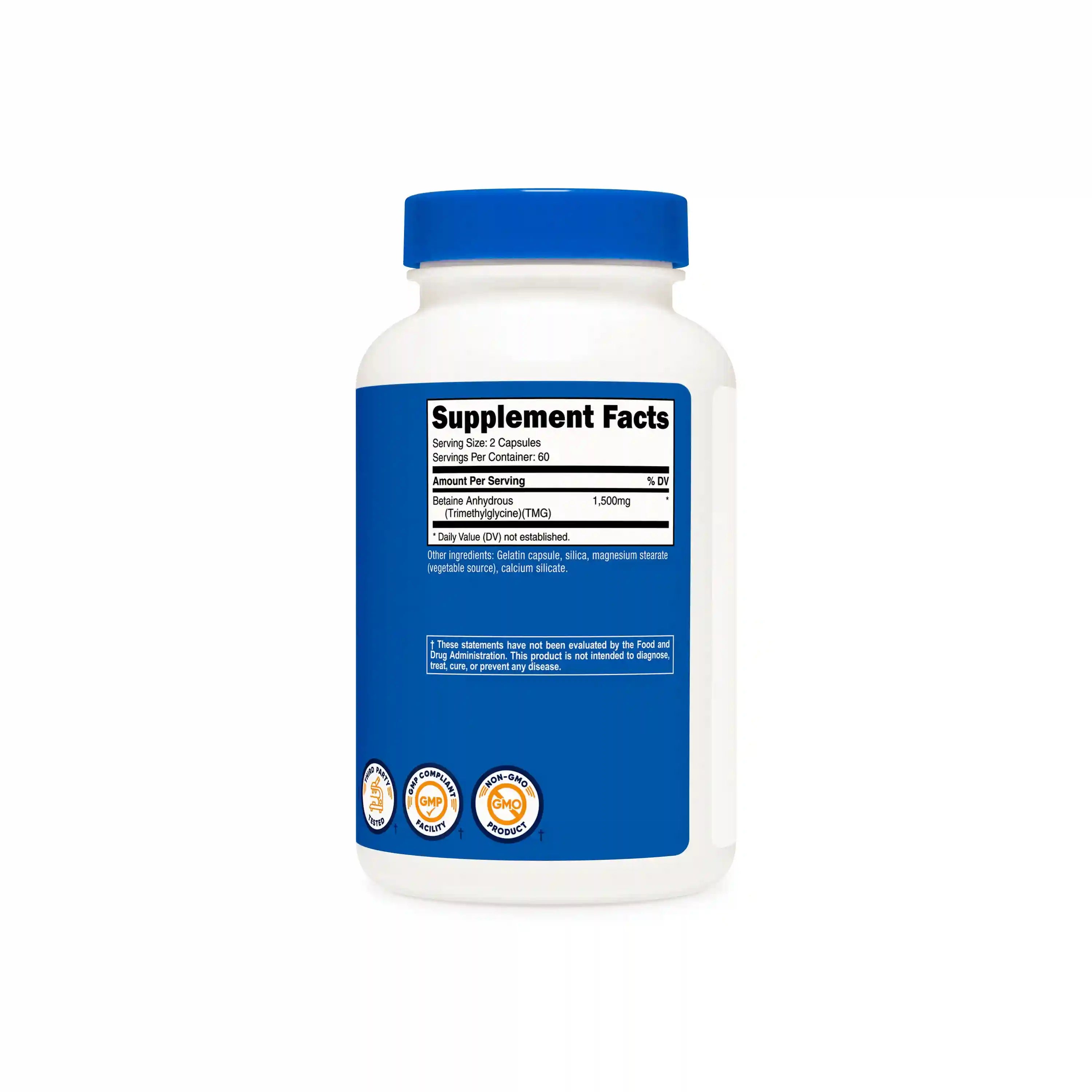 Nutricost Betaine Anhydrous (TMG) Capsules Secondary image