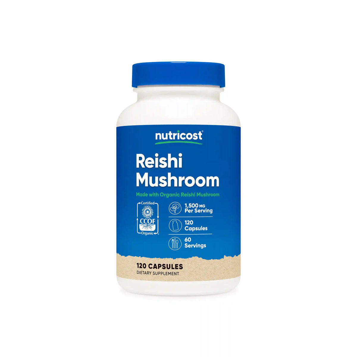 Nutricost Made With Organic Reishi Mushroom Capsules Main image