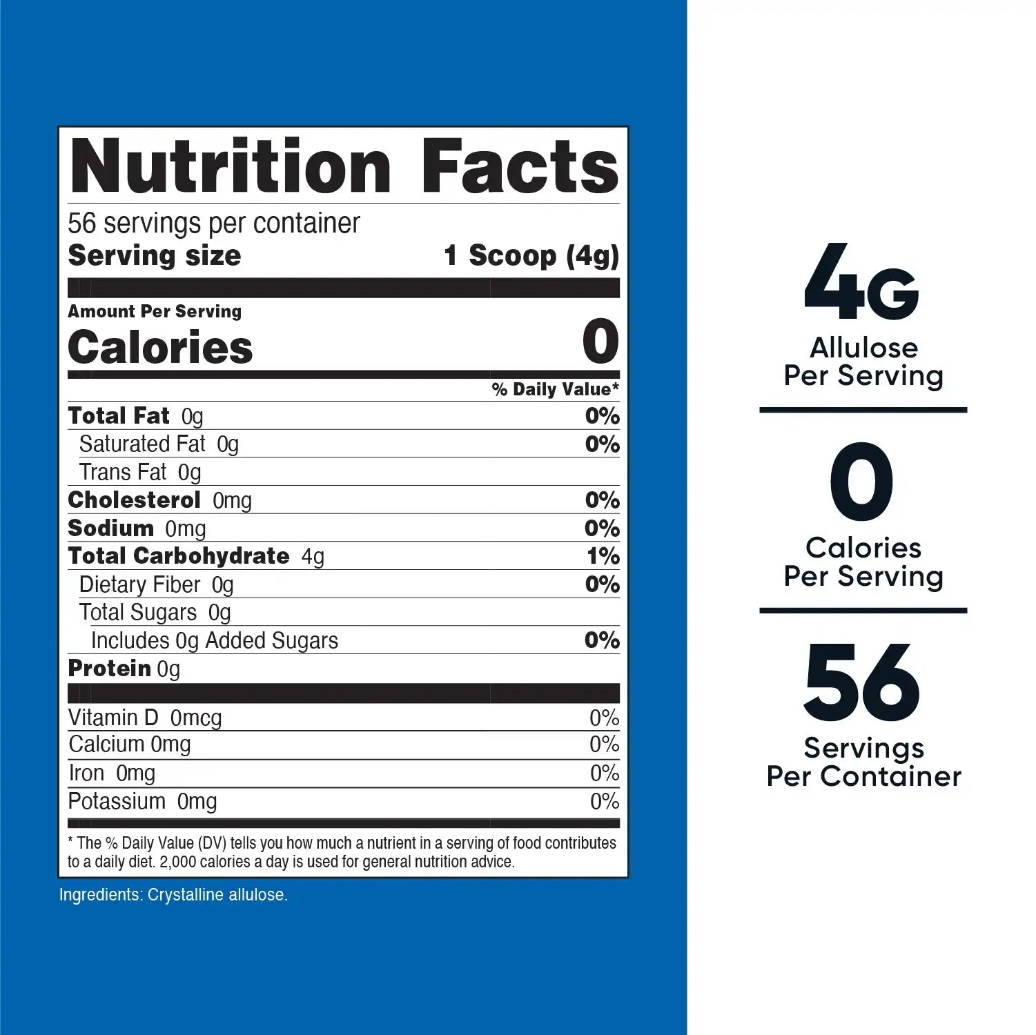 Nutricost Allulose Sweetener Powder Secondary image