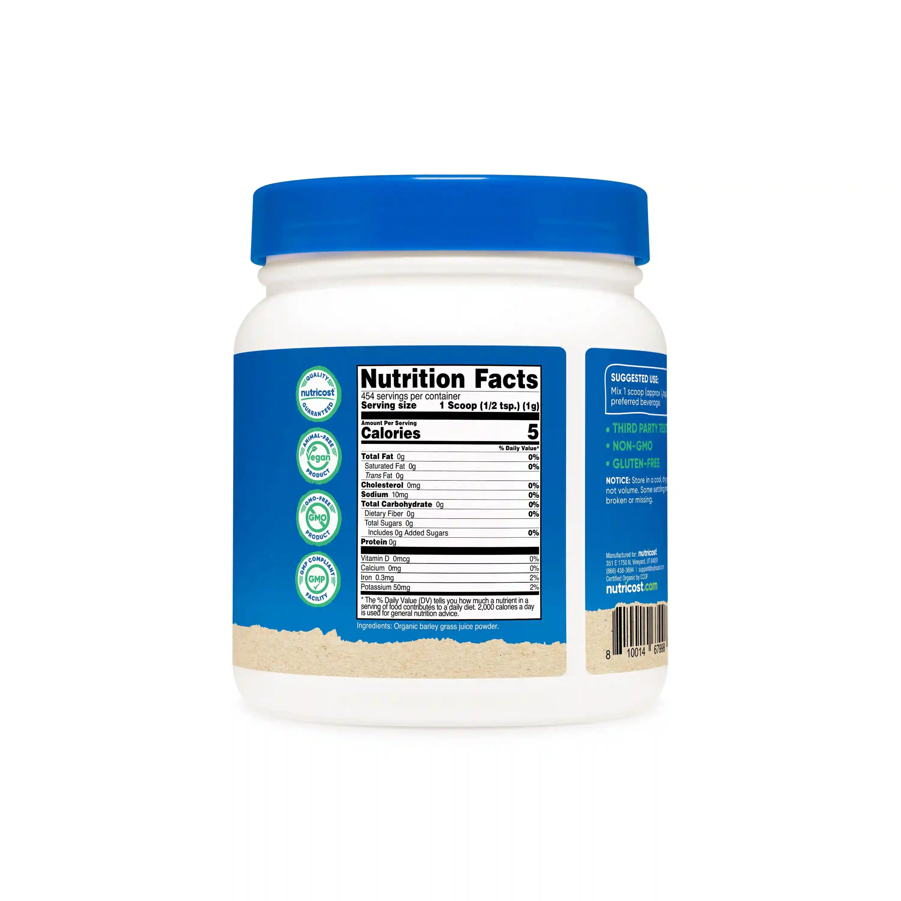 Nutricost Organic Barley Grass Juice Powder Secondary image