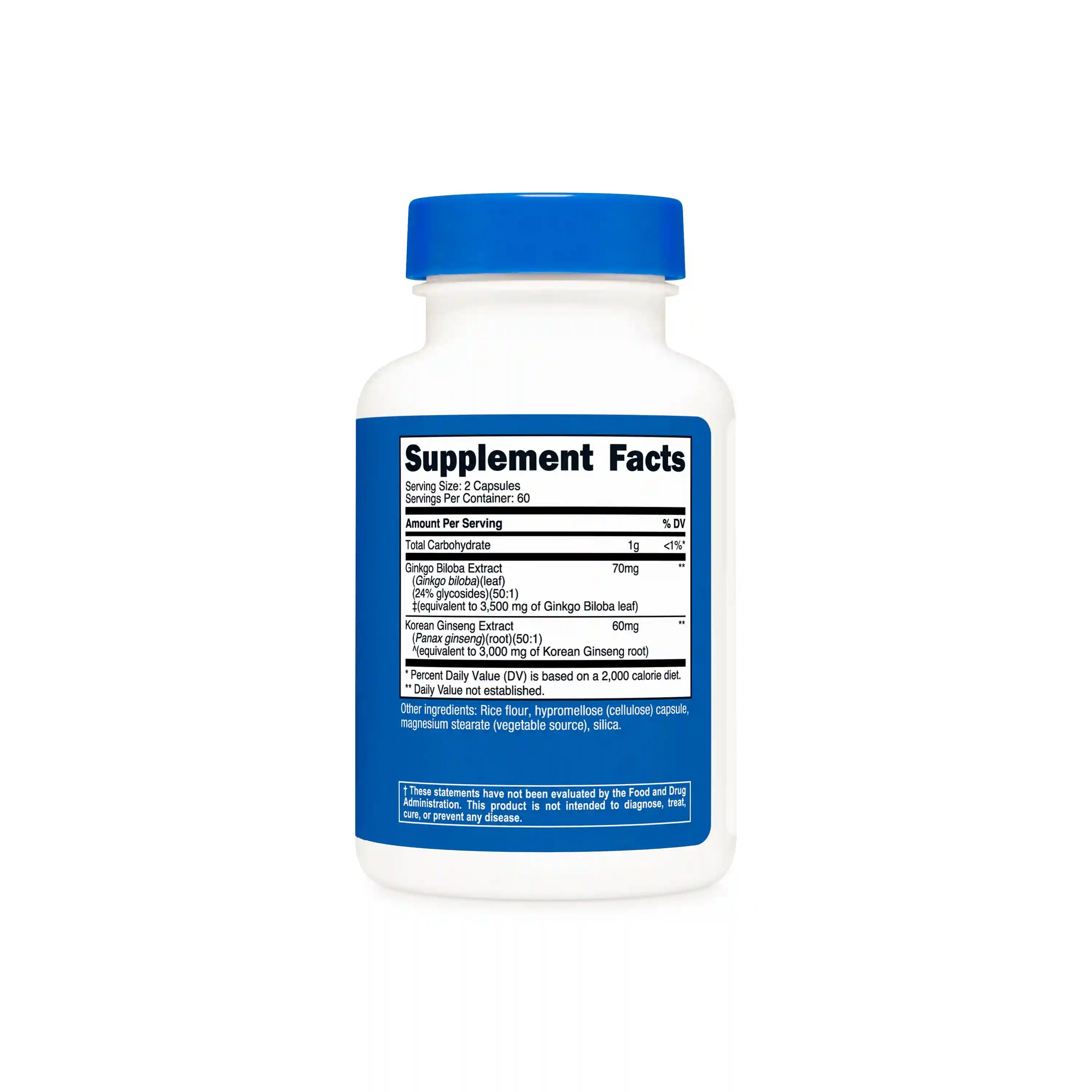 Nutricost Ginkgo + Ginseng Supplement Capsules Secondary image