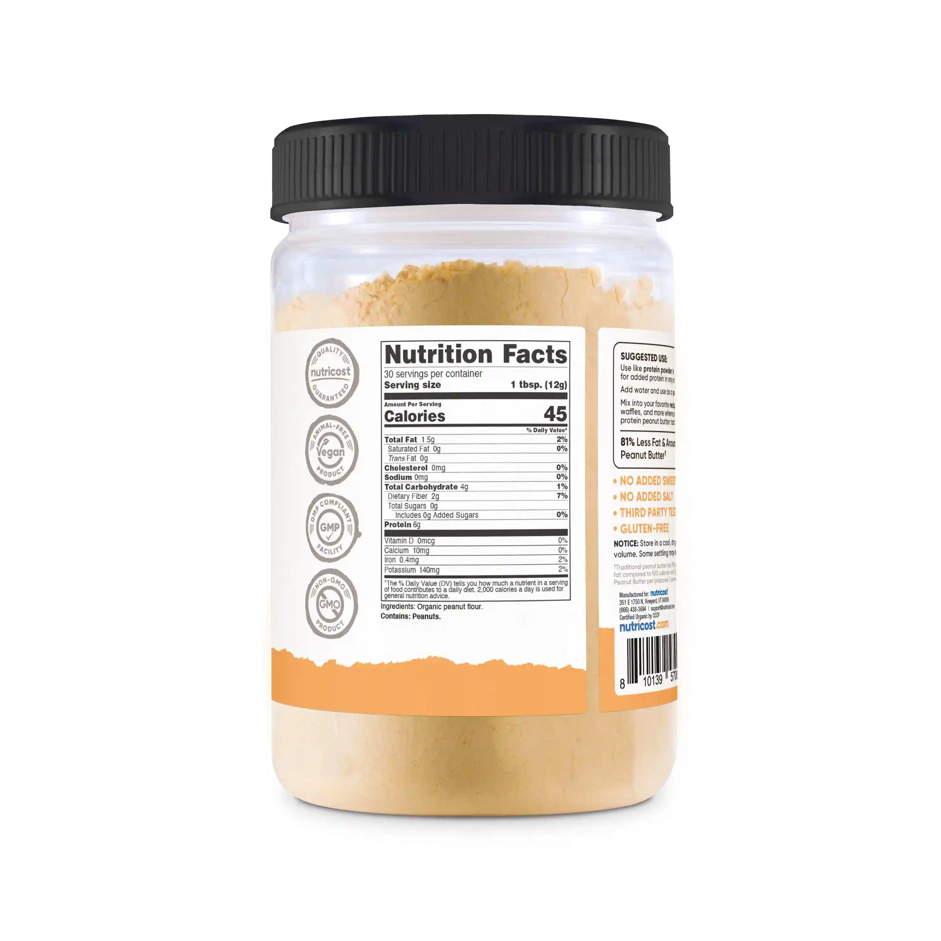 Nutricost Pantry Organic Peanut Butter Powder Secondary image