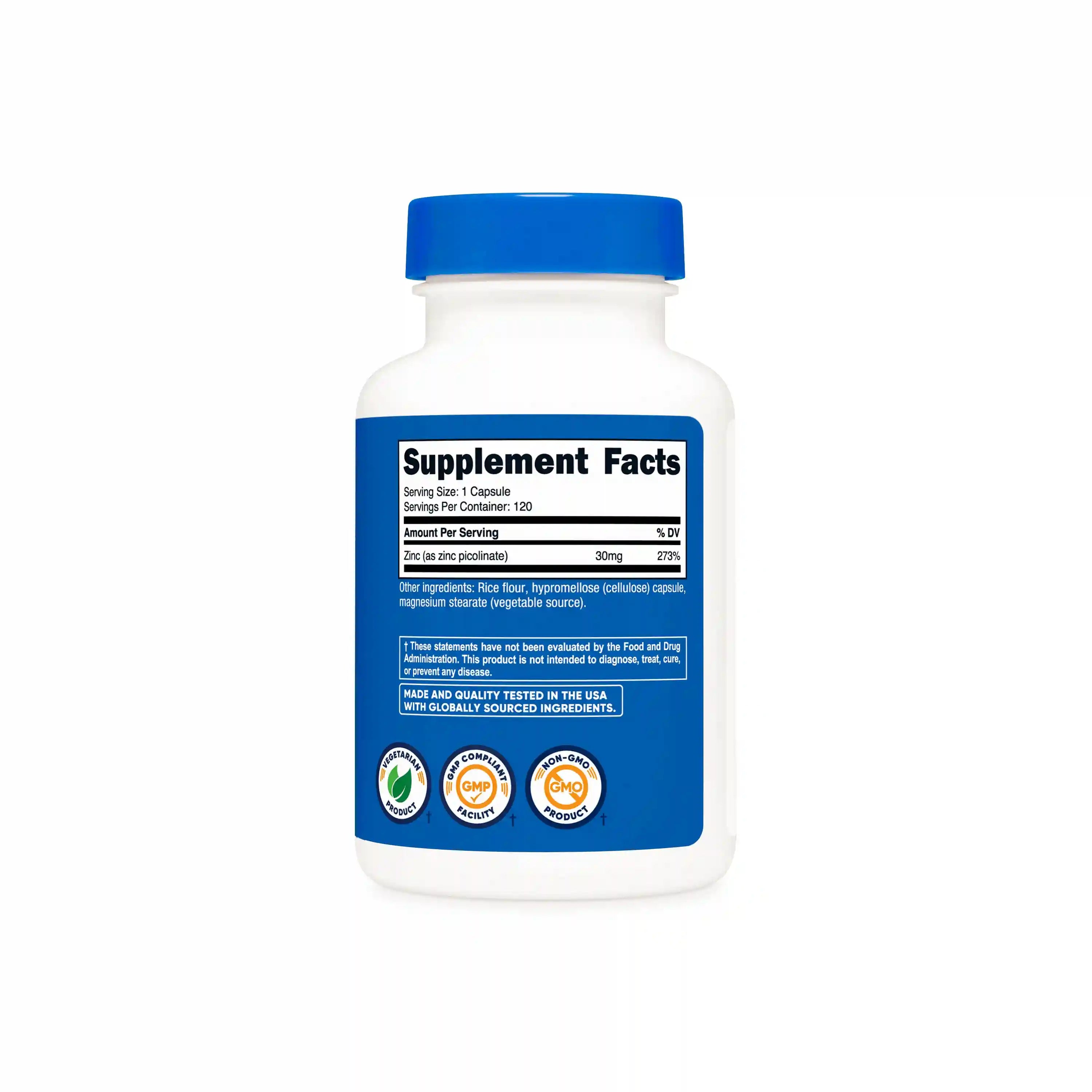 Nutricost Zinc Picolinate (30mg) Secondary image