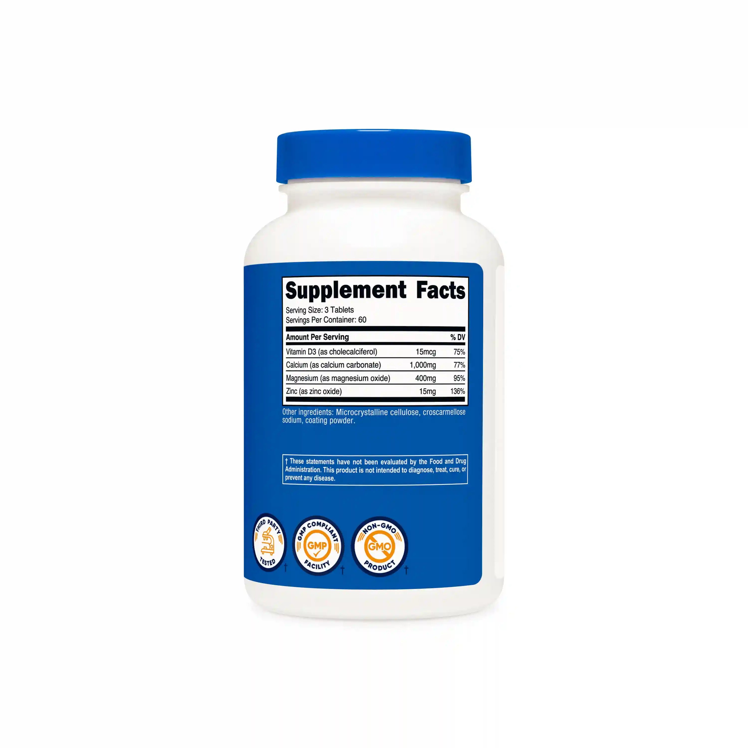 Nutricost Calcium, Magnesium & Zinc Tablets Secondary image