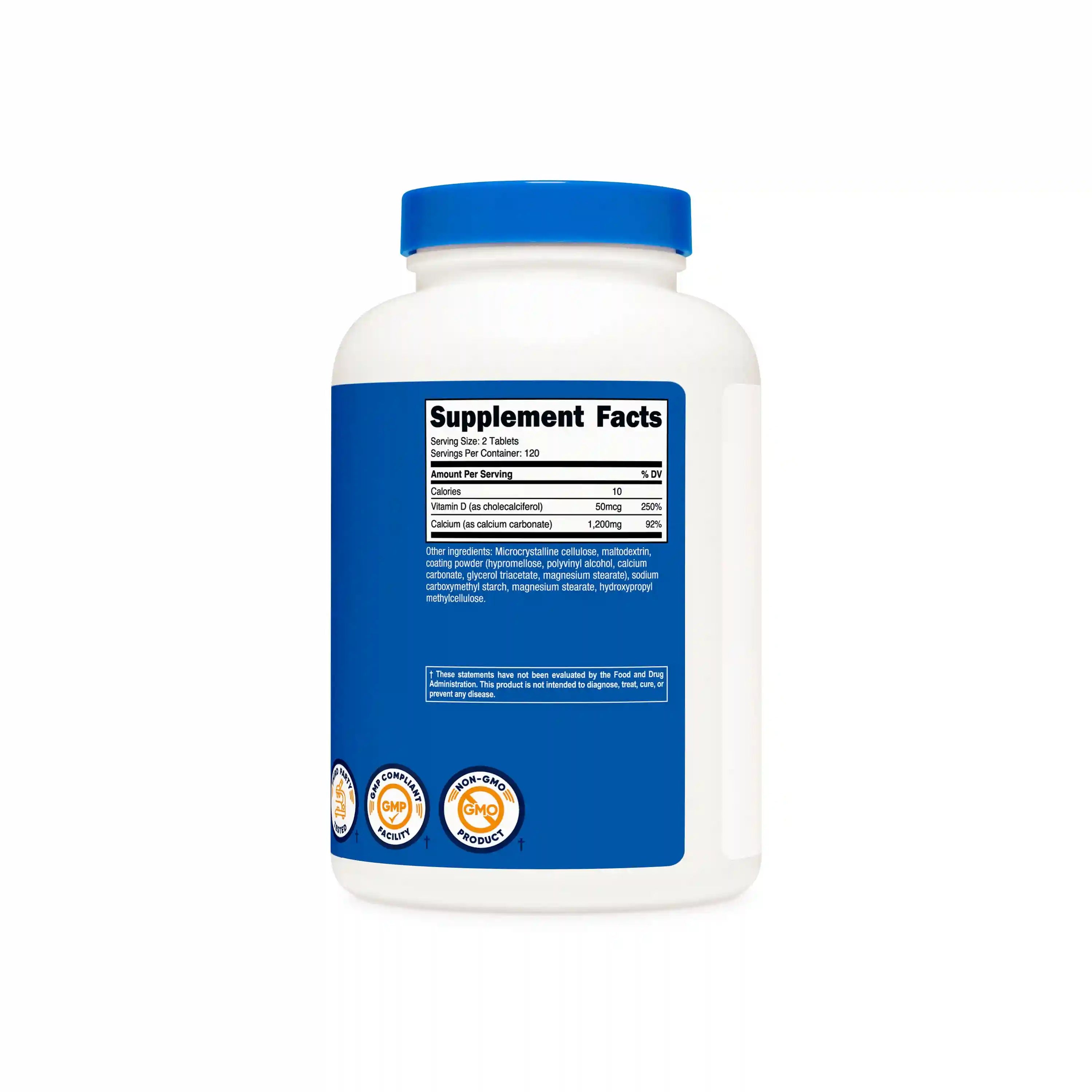 Nutricost Calcium + Vitamin D3 Tablets Secondary image