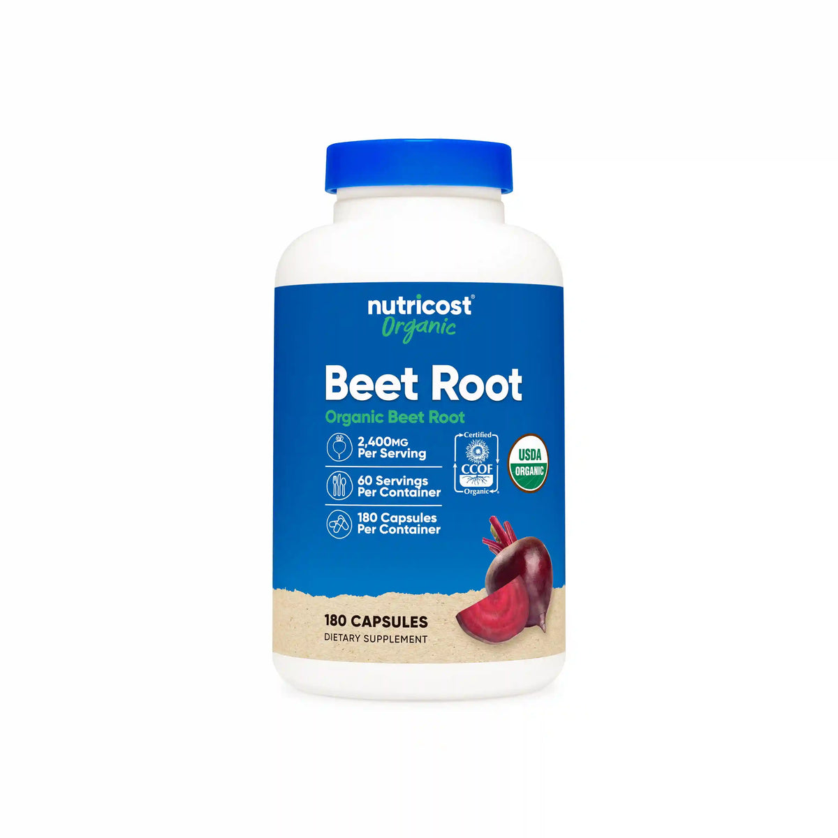 Nutricost Made With Organic Beet Root Capsules Main image