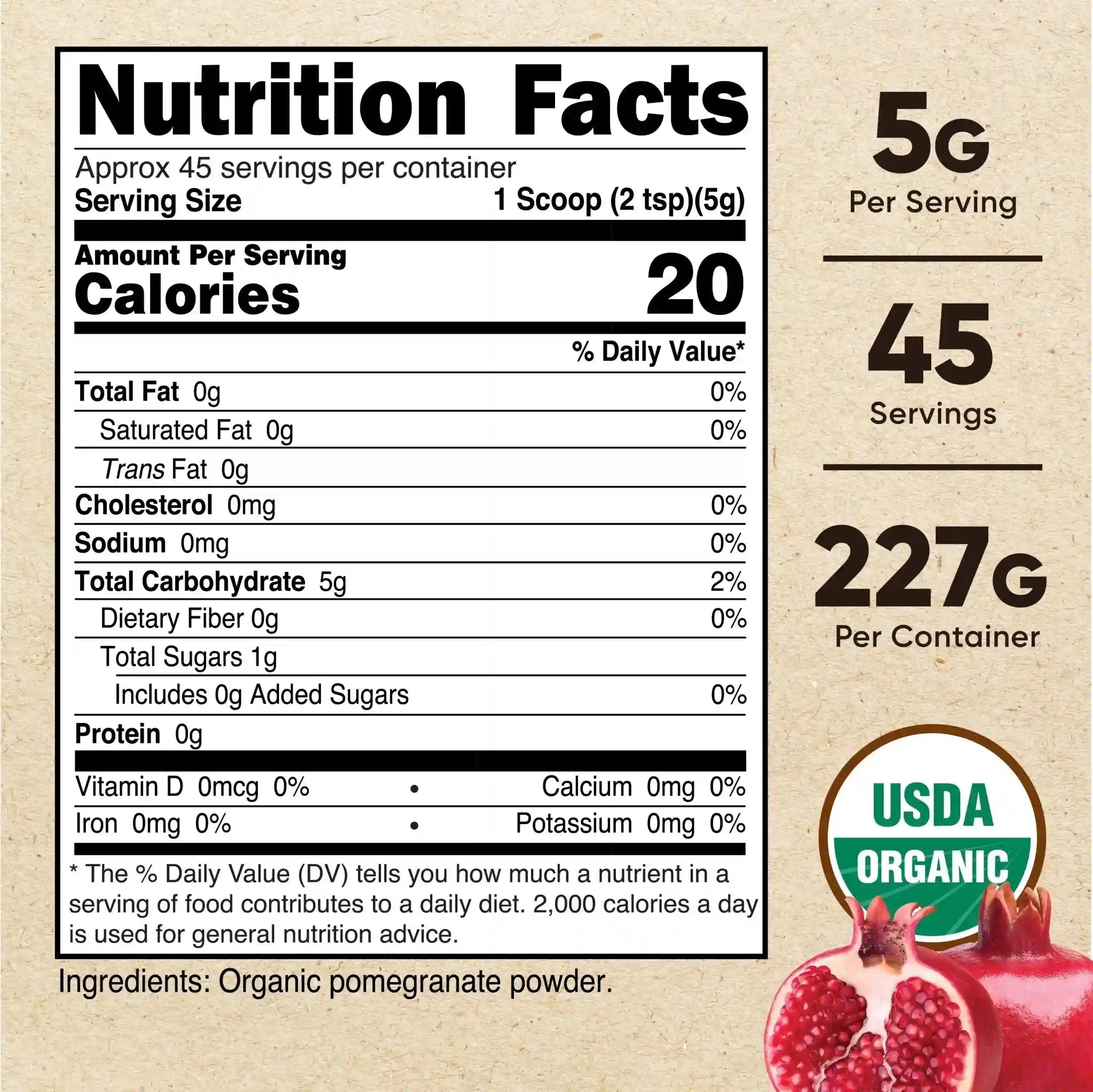 Nutricost Organic Pomegranate Powder (8 oz) Secondary image
