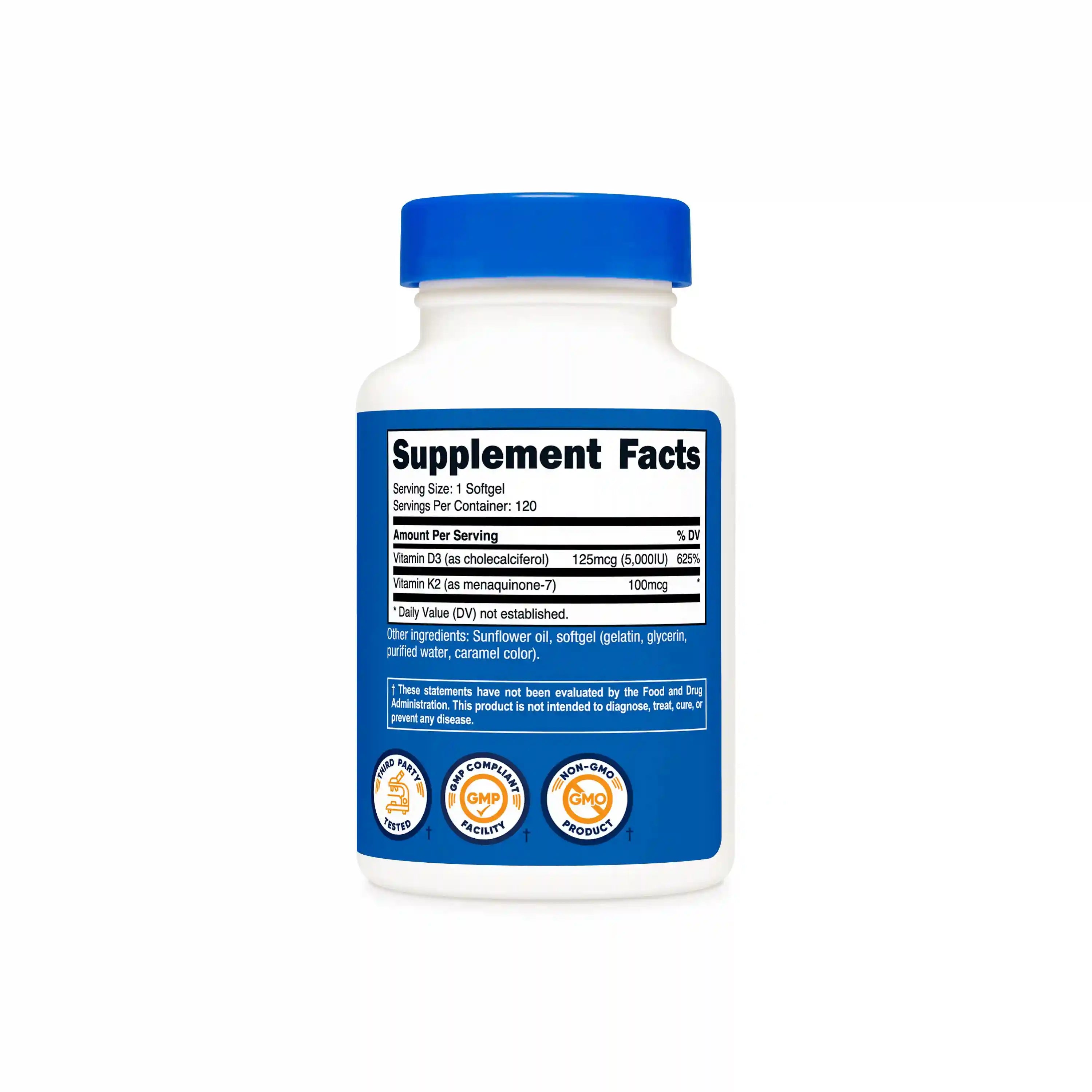 Nutricost Vitamin K2 + Vitamin D3 Softgels Secondary image
