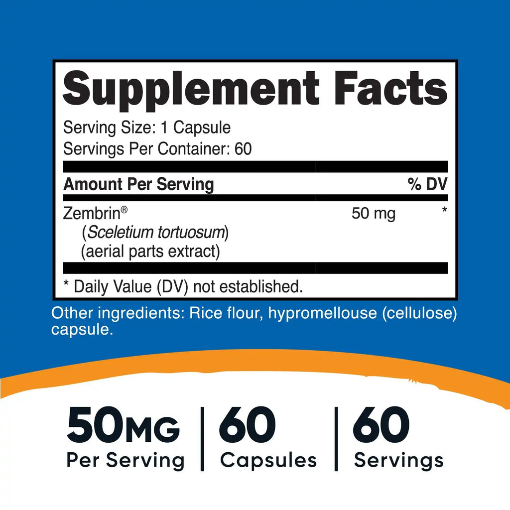 Nutricost Sceletium Tortuosum (Made with Zembrin) Capsules
