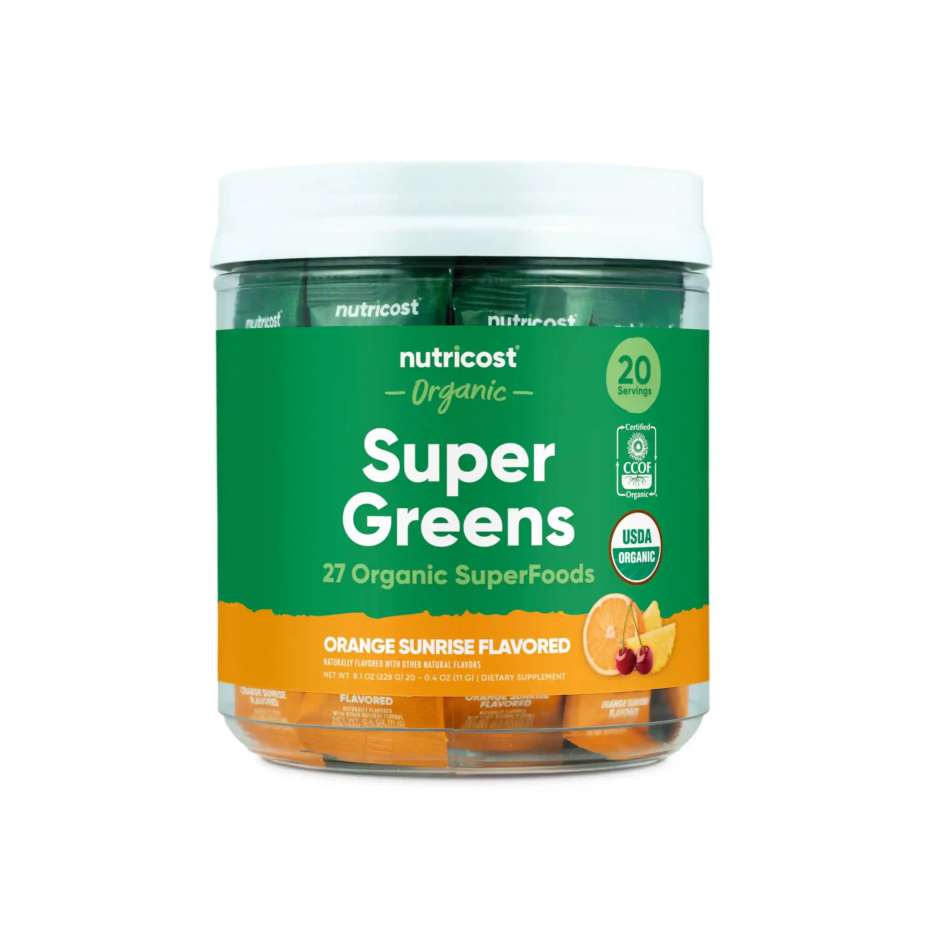 Nutricost Organic Super Greens Stickpacks Secondary image