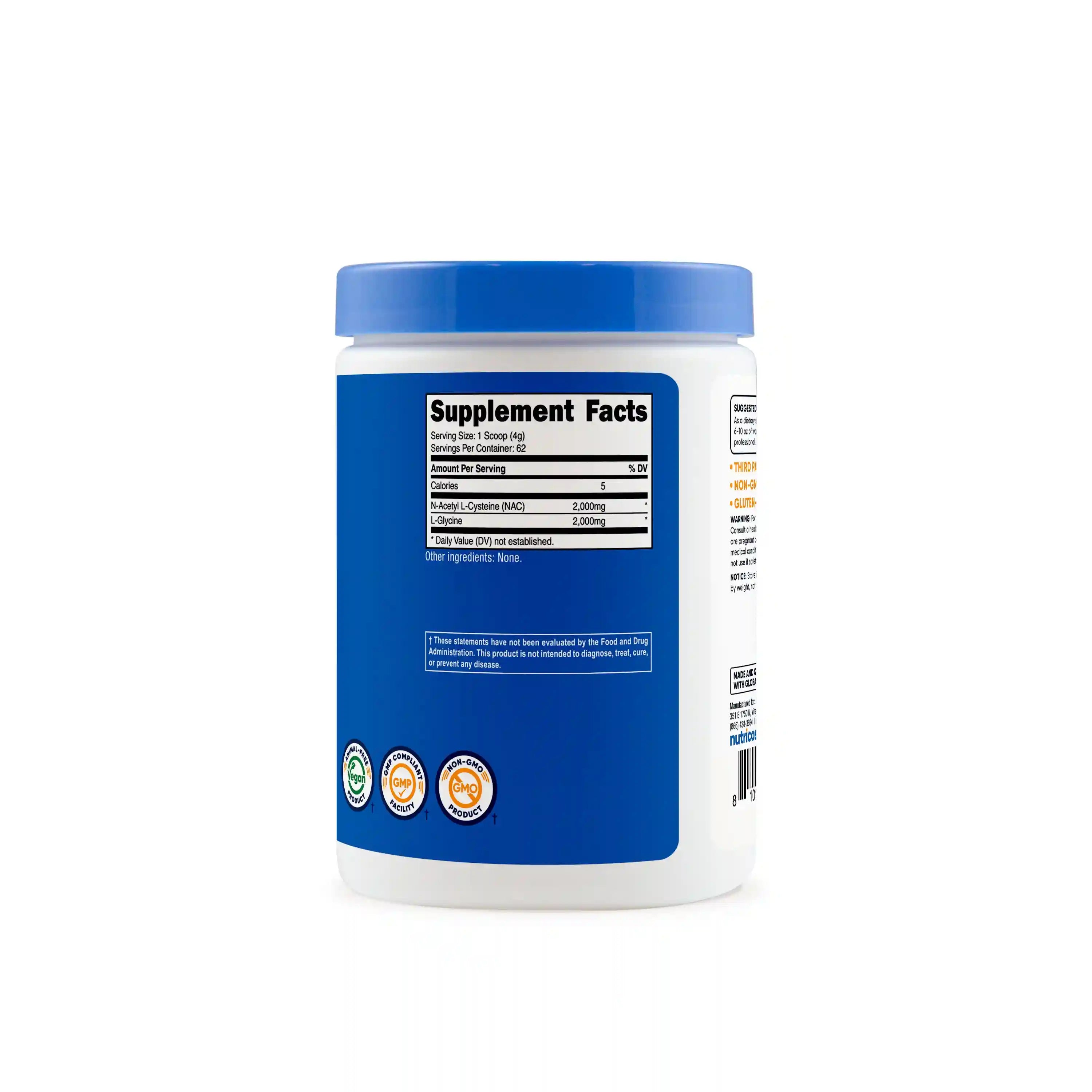 Nutricost NAC + Glycine Powder Secondary image