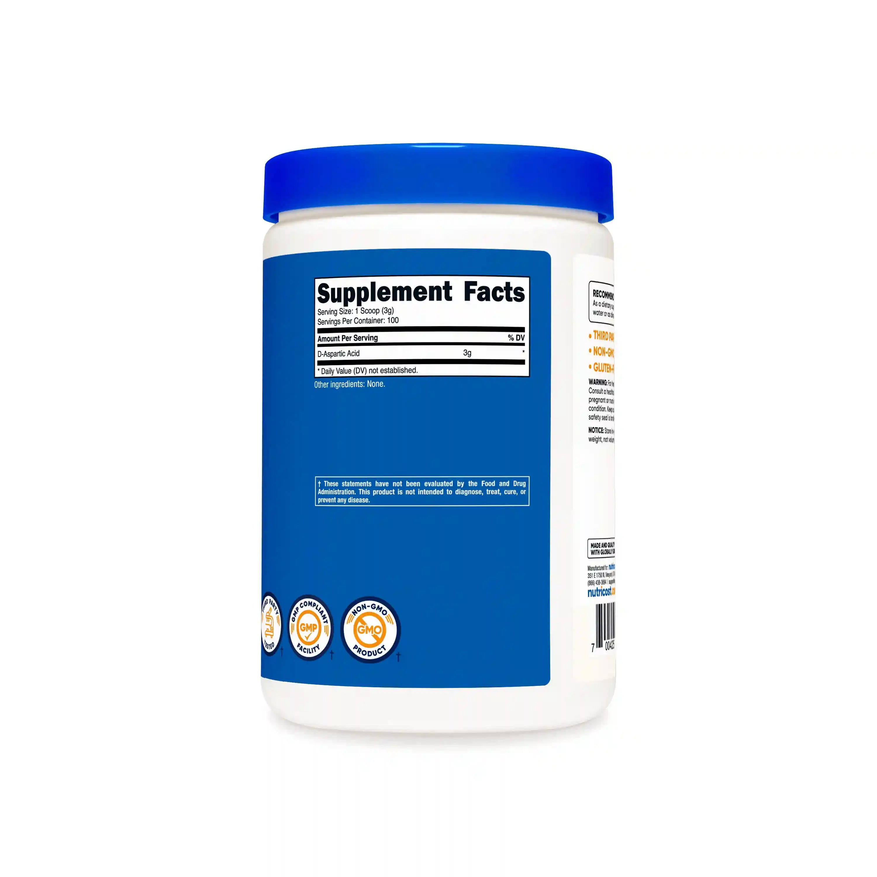 Nutricost D-Aspartic Acid Powder Secondary image