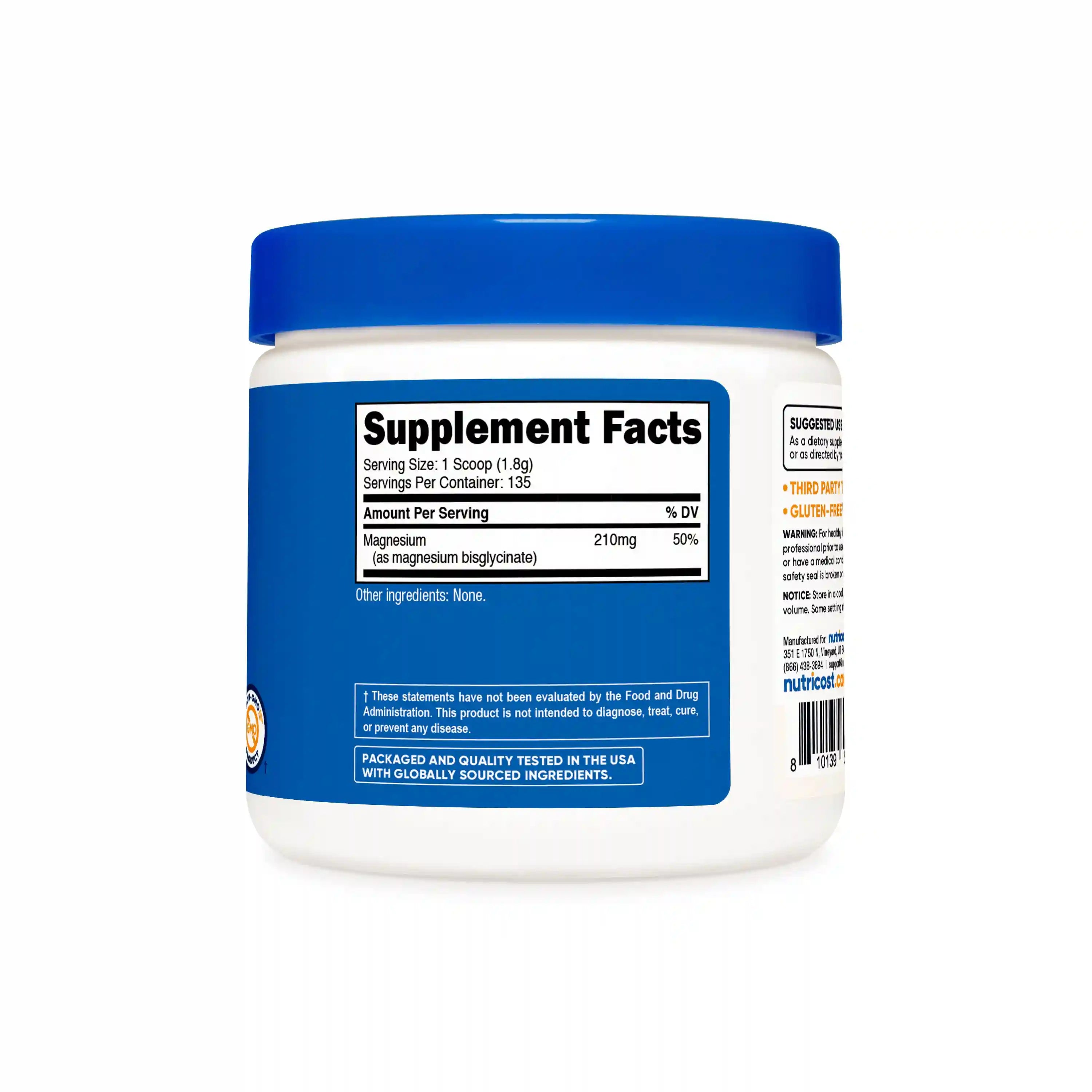 Nutricost Magnesium Glycinate Powder Secondary image