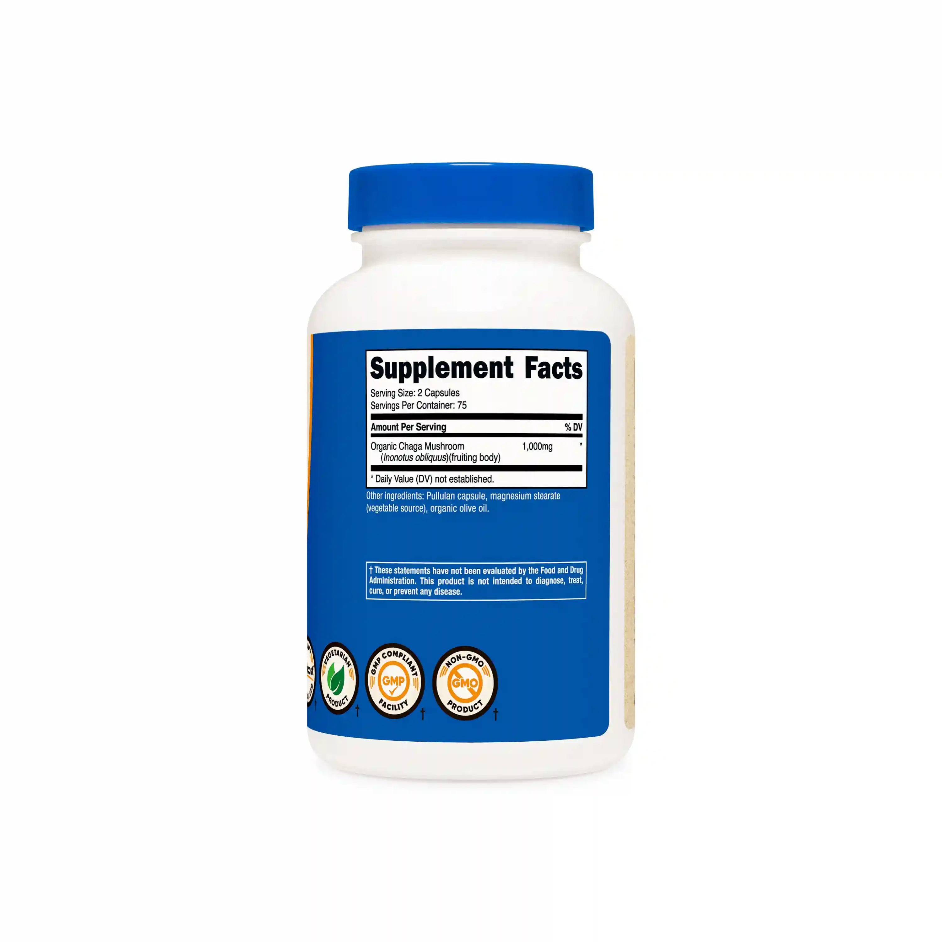 Nutricost Made With Organic Chaga Mushroom Capsules Secondary image