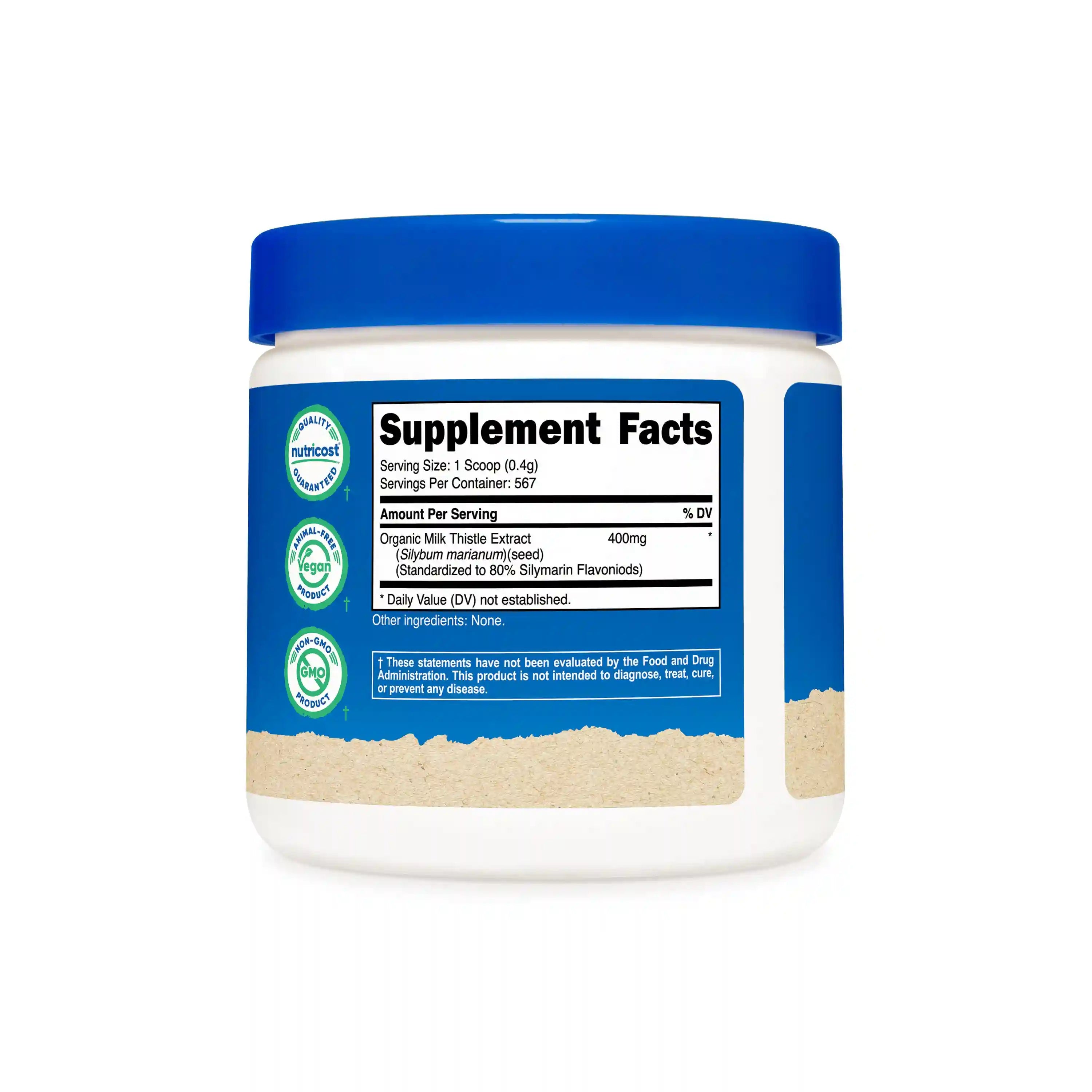 Nutricost Organic Milk Thistle Powder Secondary image