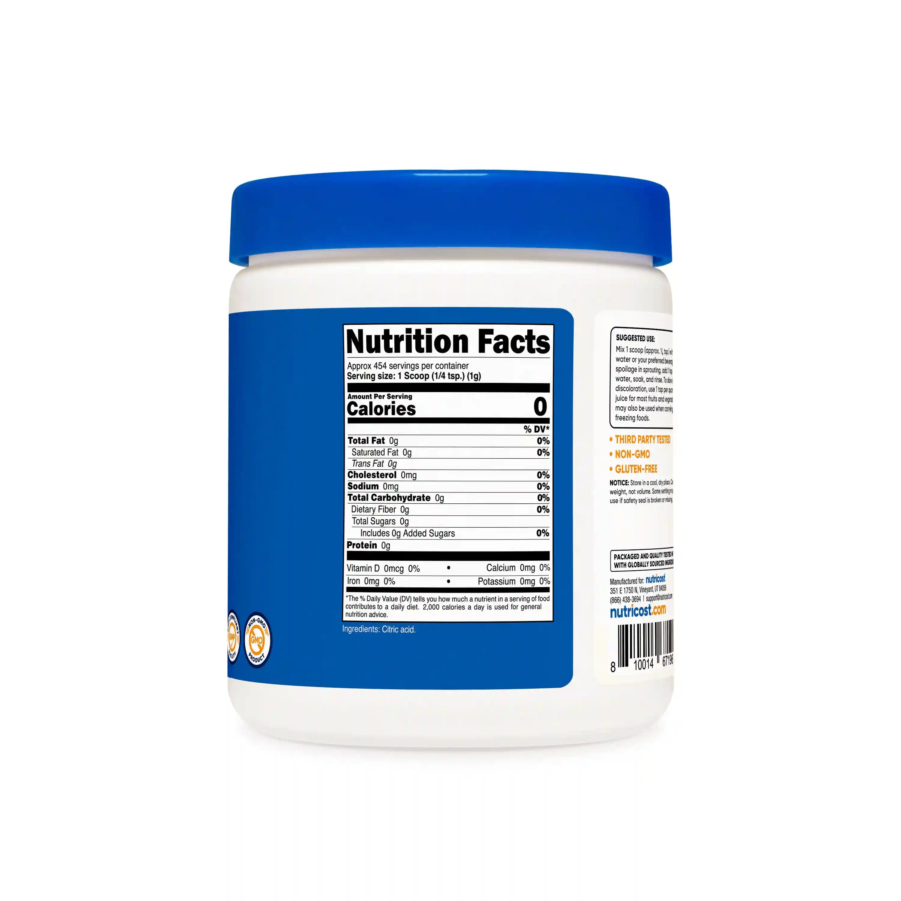 Nutricost Citric Acid Powder Secondary image