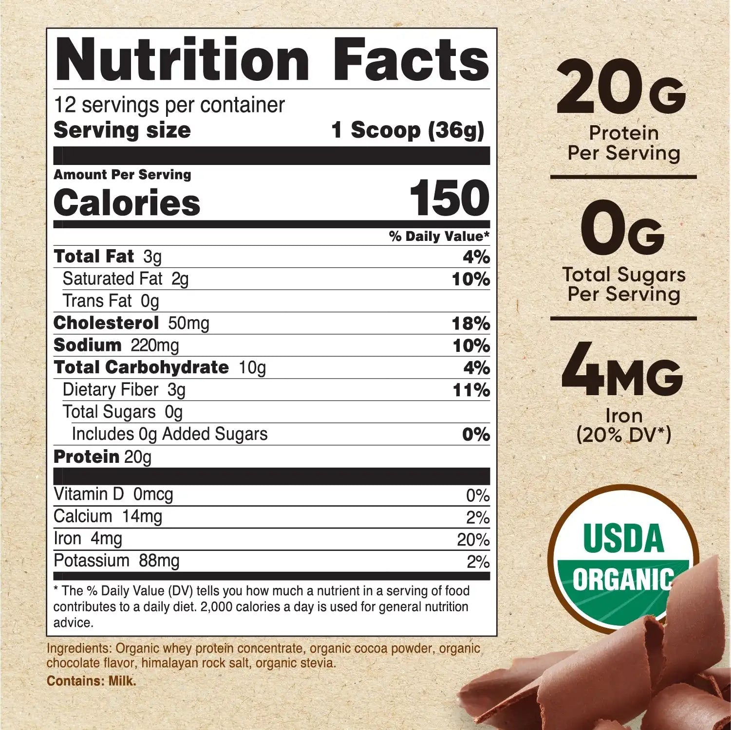 Nutricost Organic Whey Protein Powder Secondary image