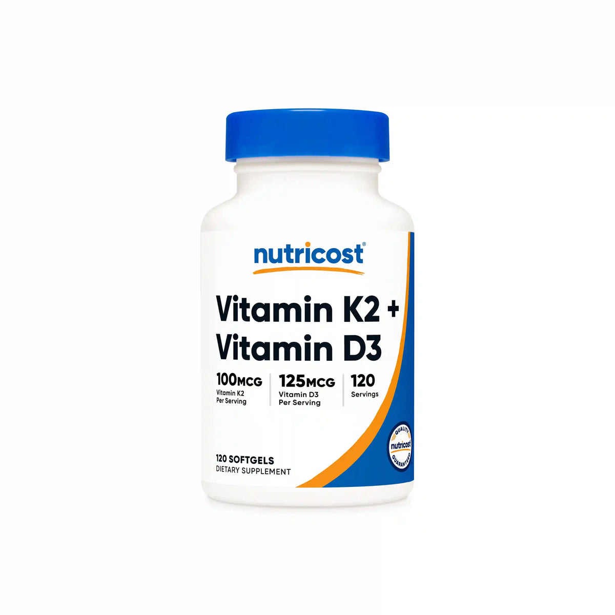 Nutricost Vitamin K2 + Vitamin D3 Softgels Main image