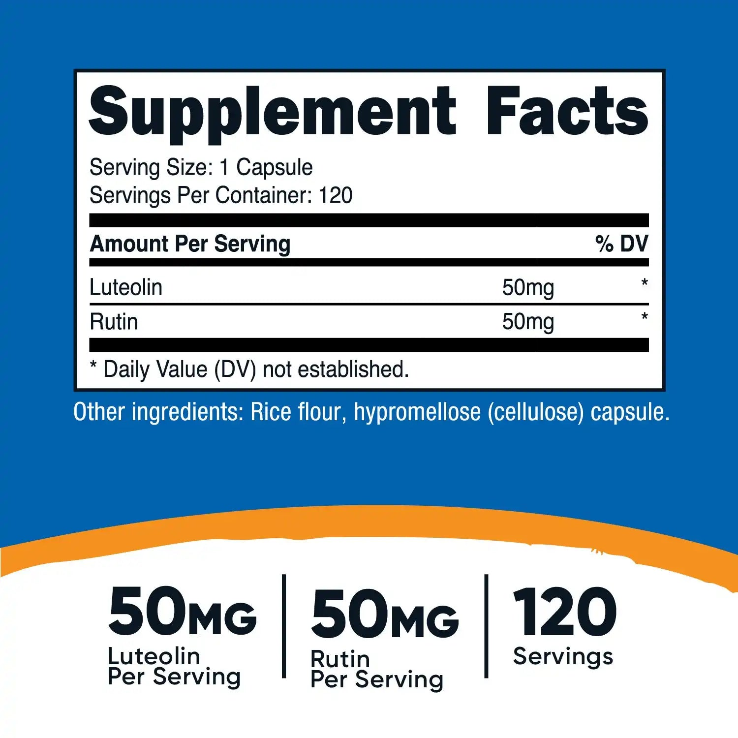 Nutricost Luteolin with Rutin Complex Capsules Secondary image