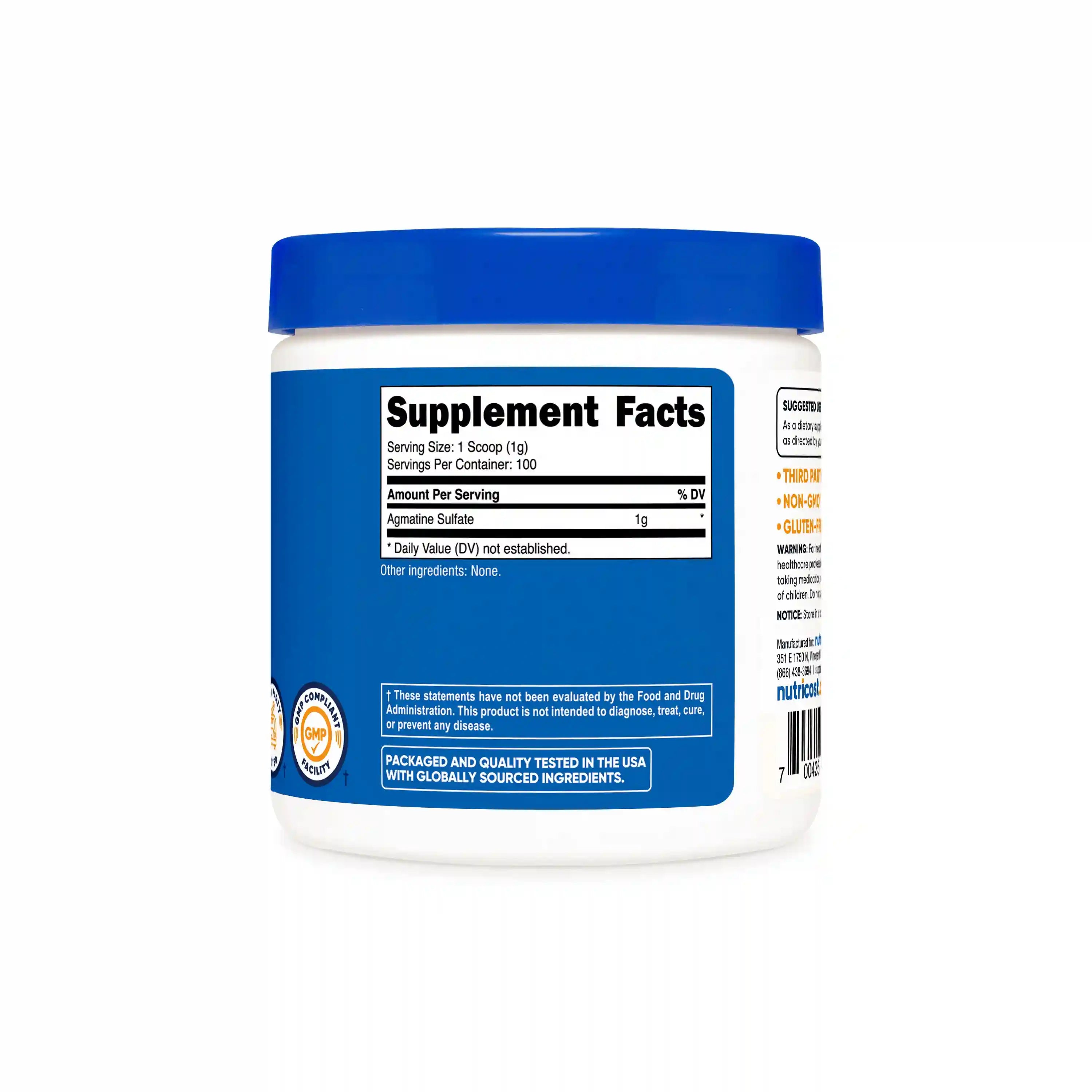 Nutricost Pure Agmatine Sulfate Powder Secondary image