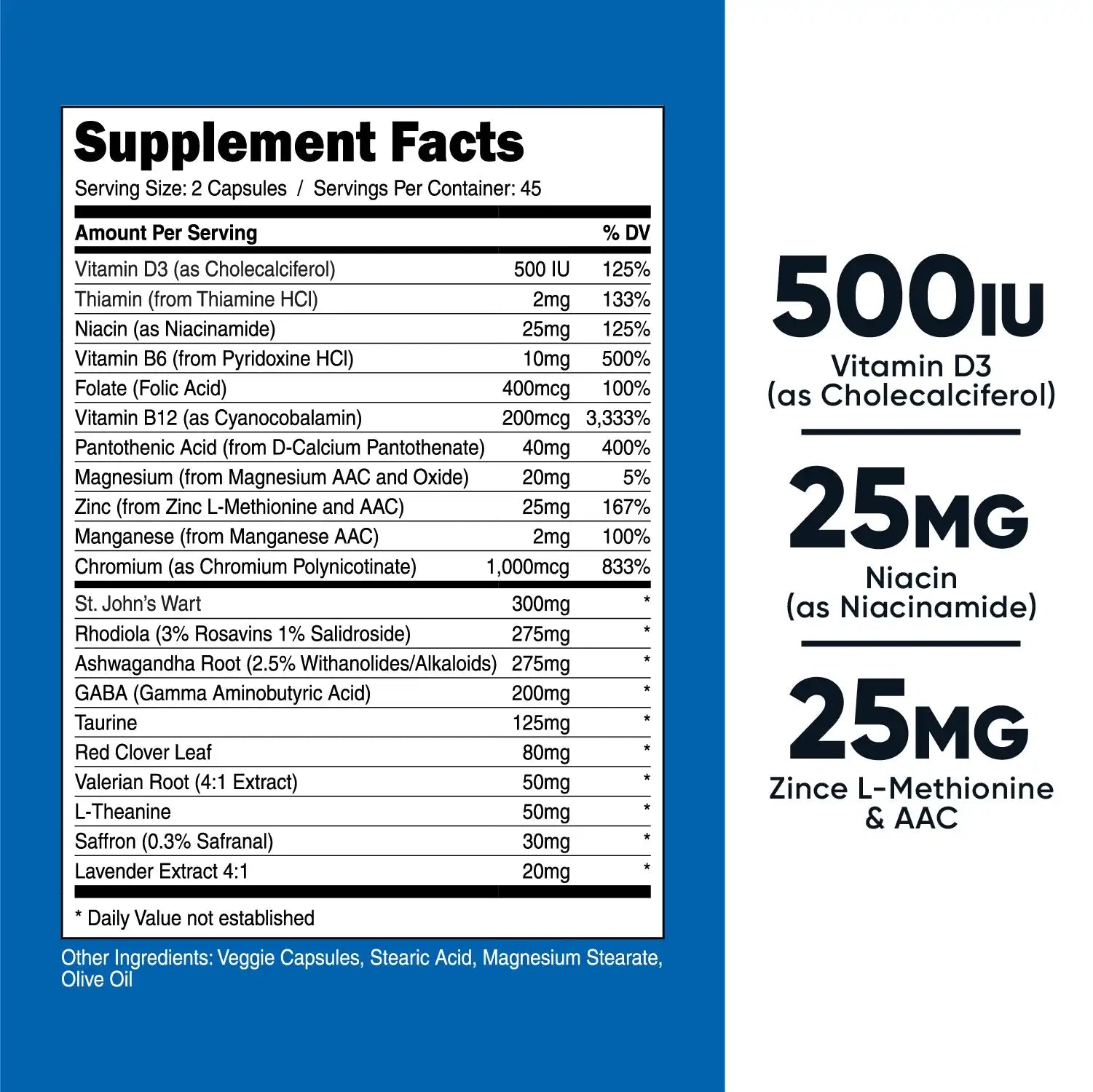 Nutricost Mood Complex Capsules Secondary image