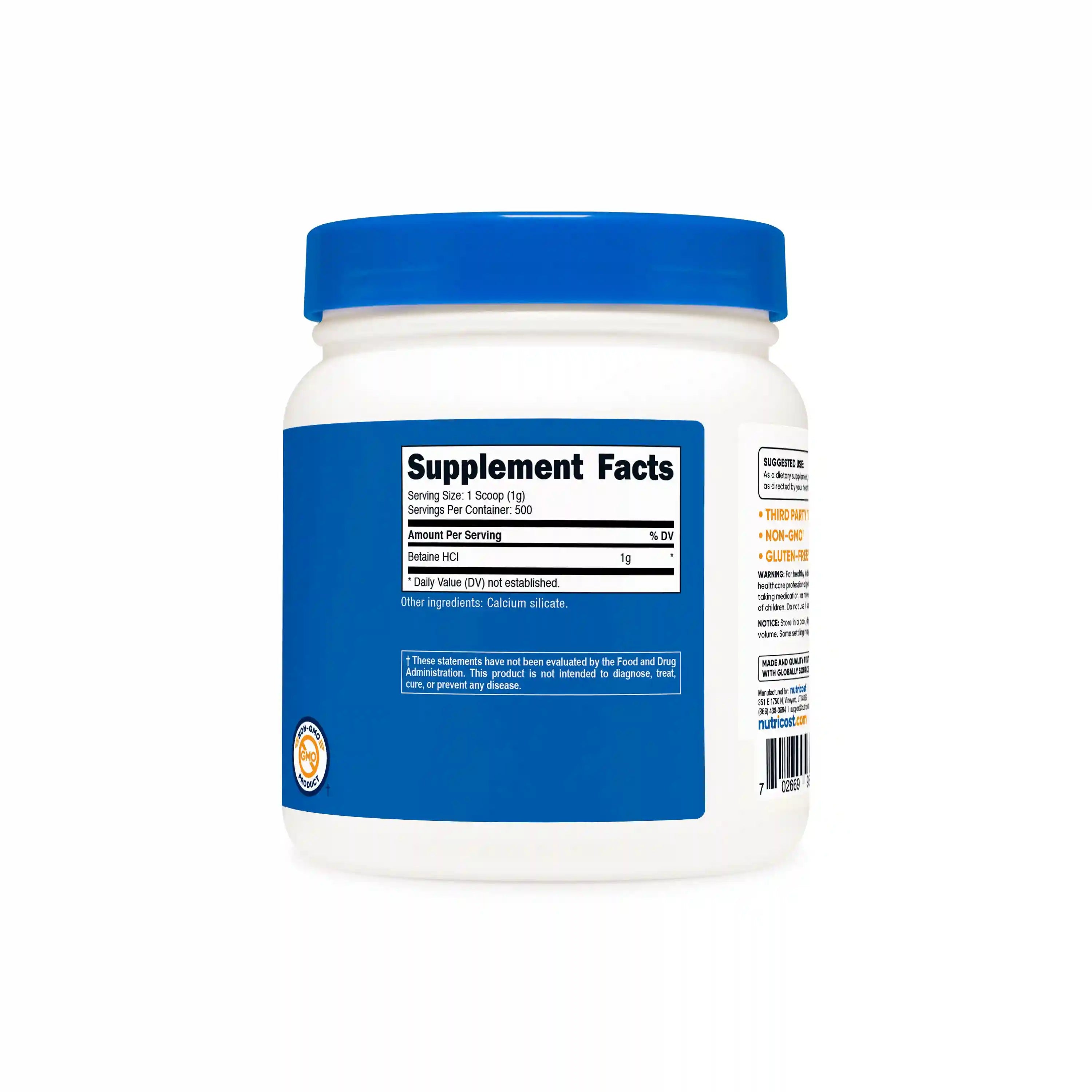 Nutricost Betaine HCL Powder Secondary image