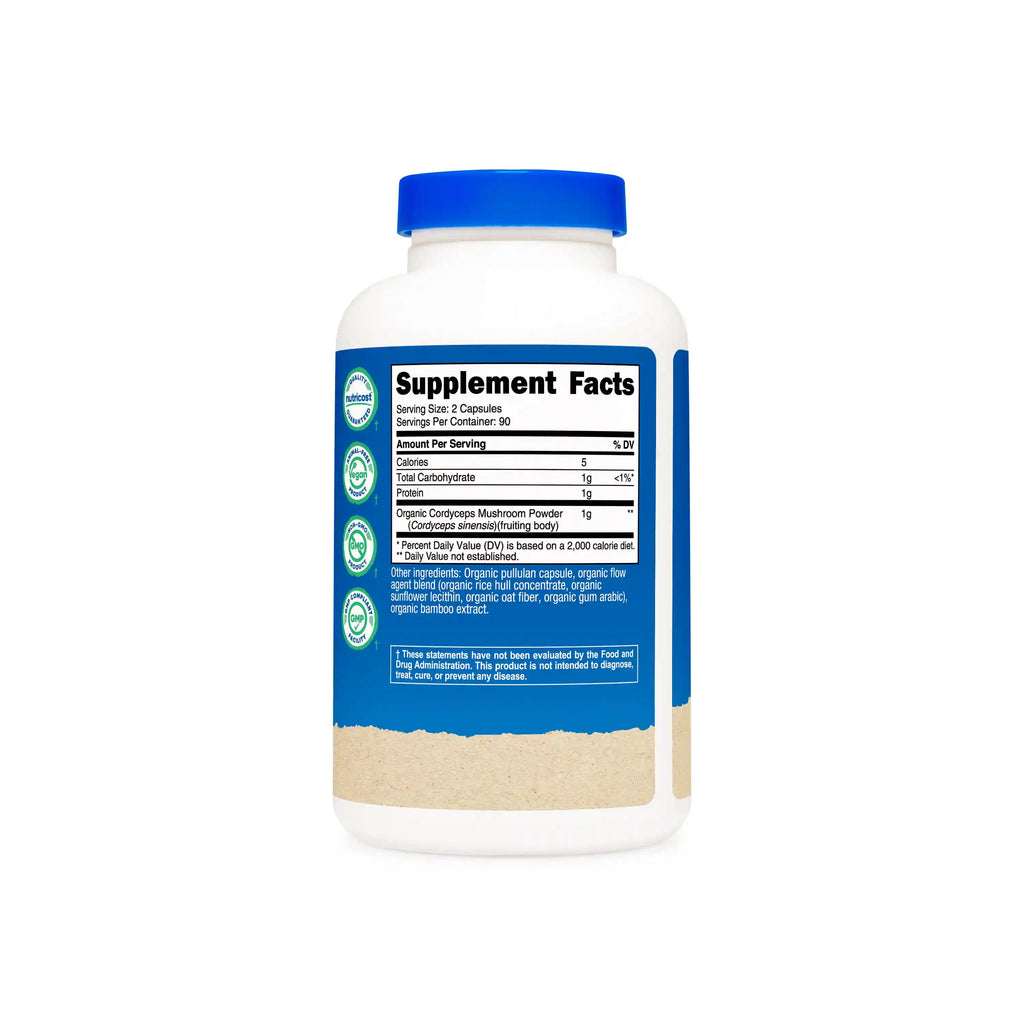 Nutricost Made With Organic Cordyceps Capsules