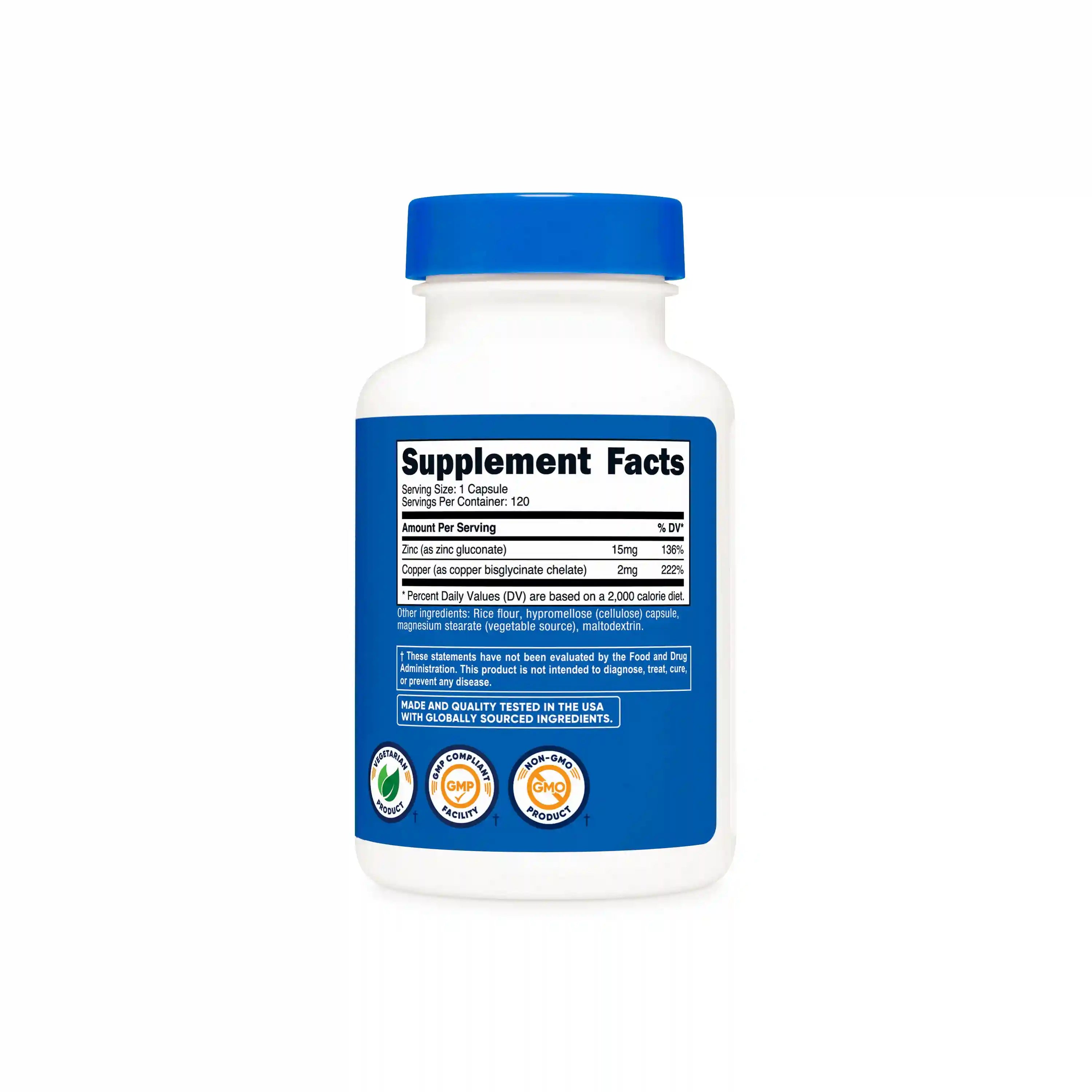 Nutricost Zinc + Copper Capsules Secondary image