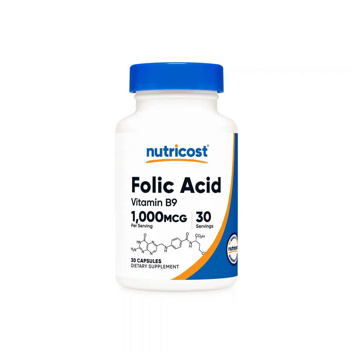 Nutricost Folic Acid (Vitamin B9) Capsules Main image