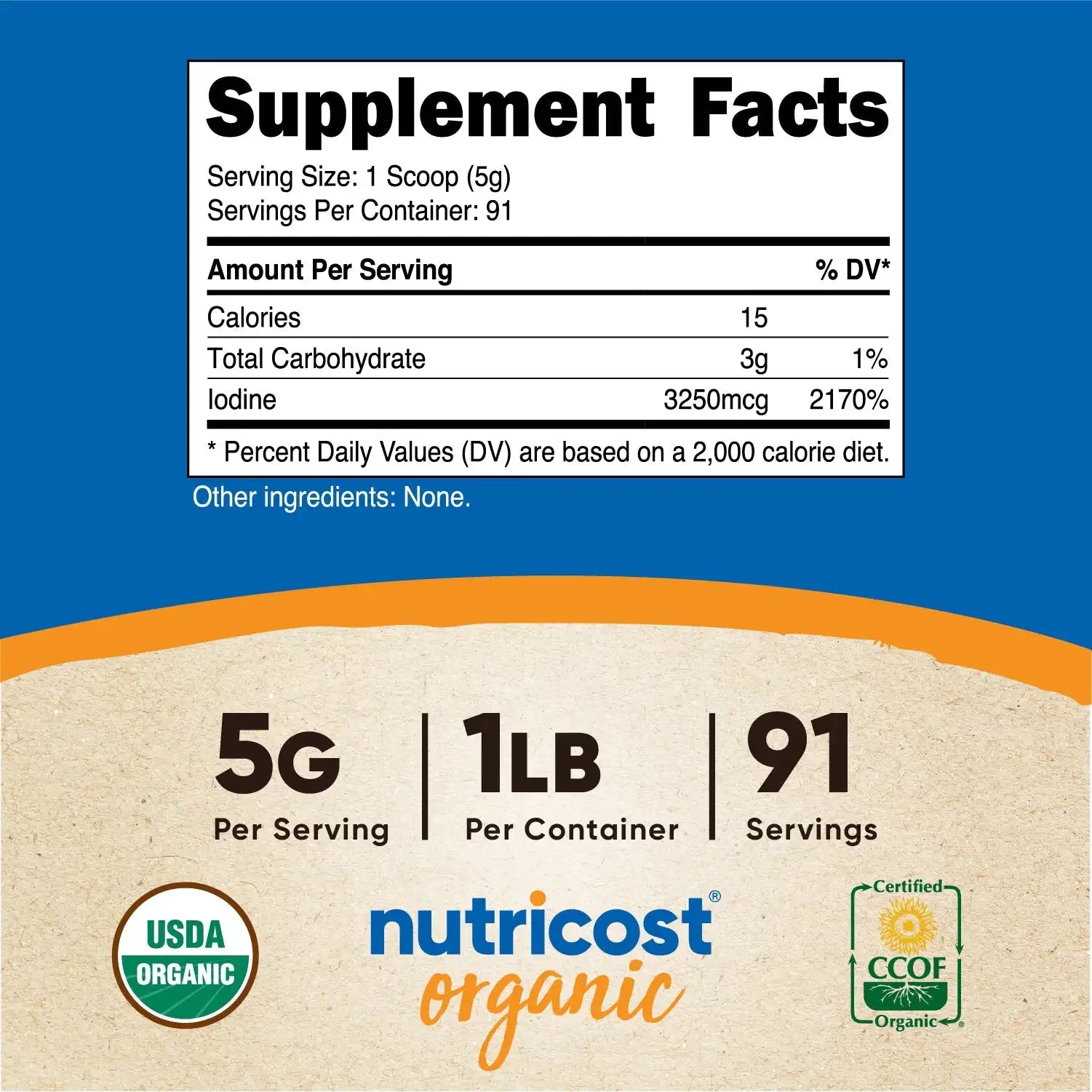 Nutricost Organic Kelp Powder Secondary image