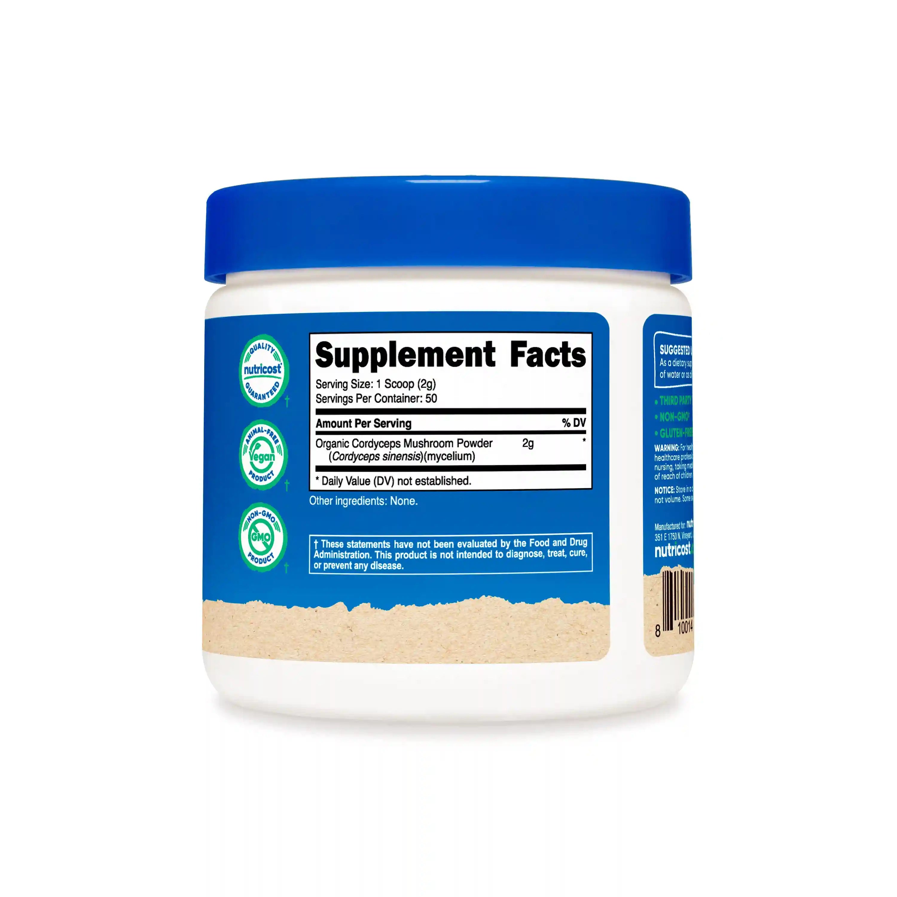 Nutricost Organic Cordyceps Powder Secondary image