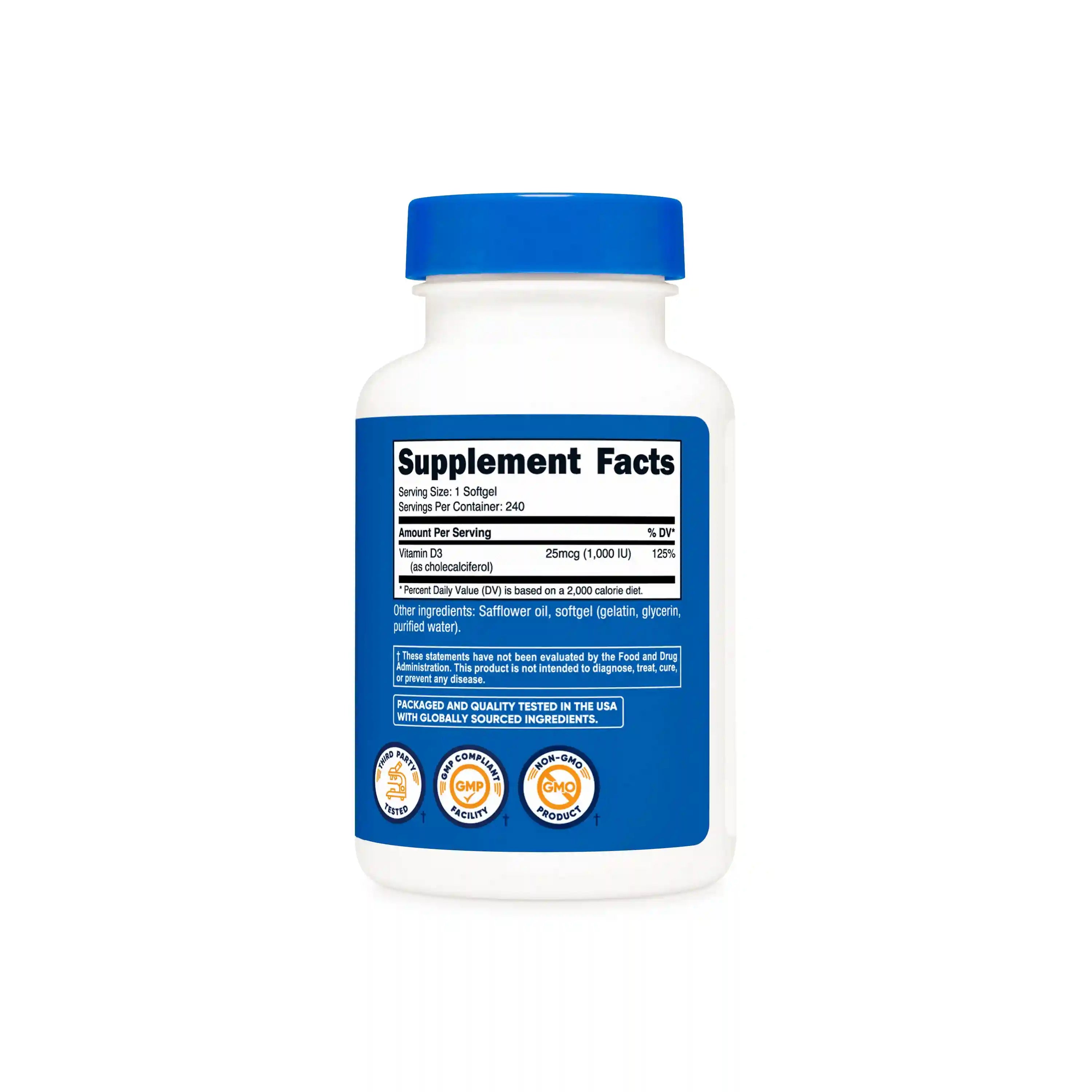 Nutricost Vitamin D3 Softgels Secondary image